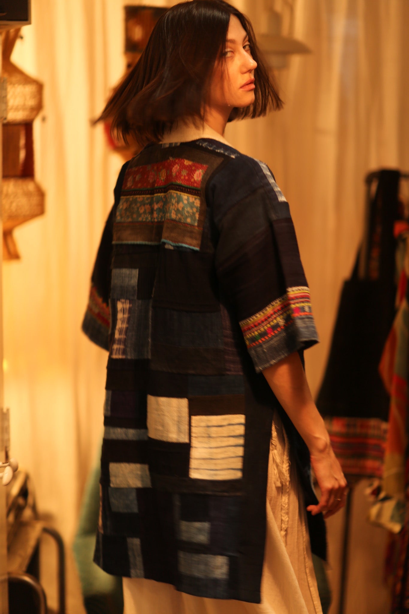 TRIBAL ARTISAN KIMONO PITRA - BANGKOK TAILOR CLOTHING STORE - HANDMADE CLOTHING