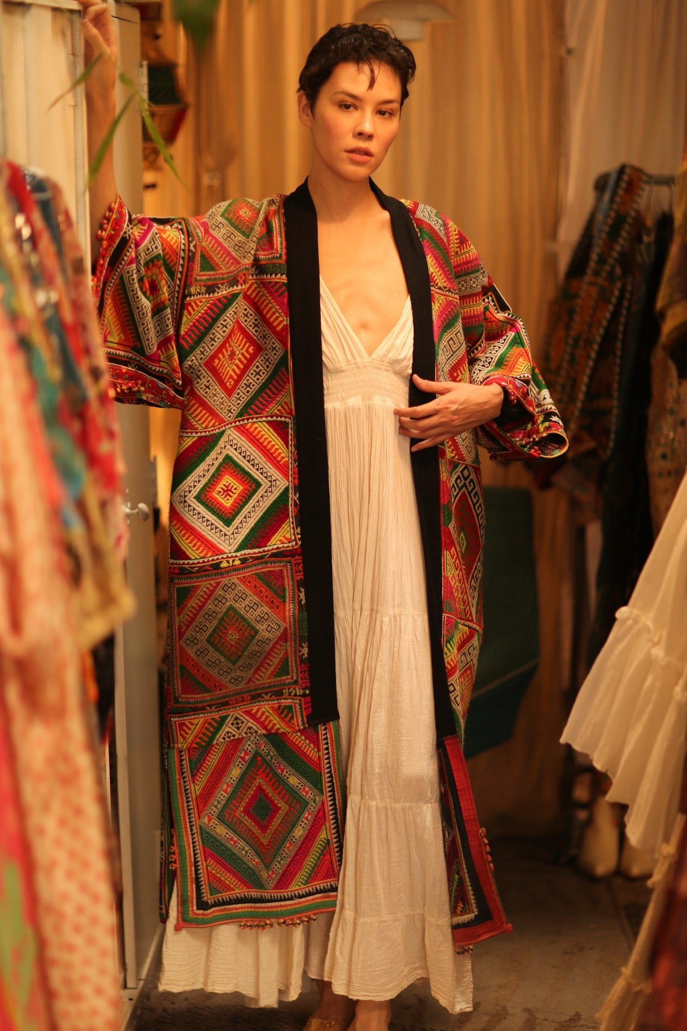 TRIBAL COAT DUSTER BILAL - BANGKOK TAILOR CLOTHING STORE - HANDMADE CLOTHING