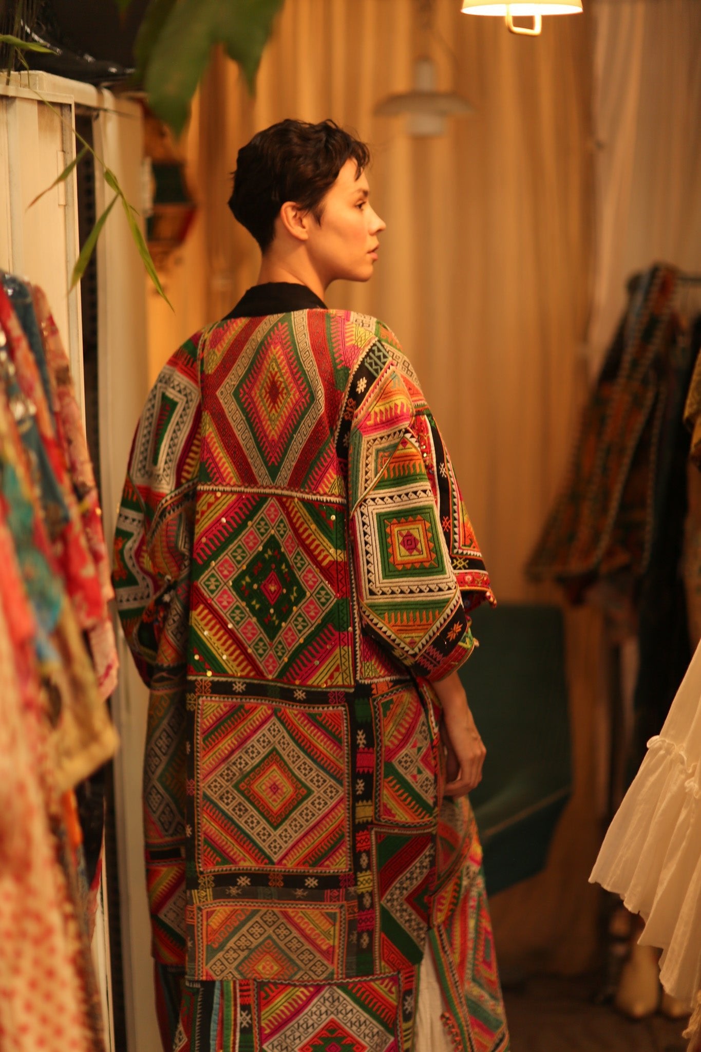 TRIBAL COAT DUSTER BILAL - BANGKOK TAILOR CLOTHING STORE - HANDMADE CLOTHING