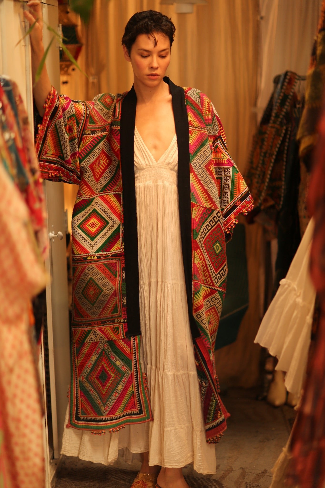 TRIBAL COAT DUSTER BILAL - BANGKOK TAILOR CLOTHING STORE - HANDMADE CLOTHING