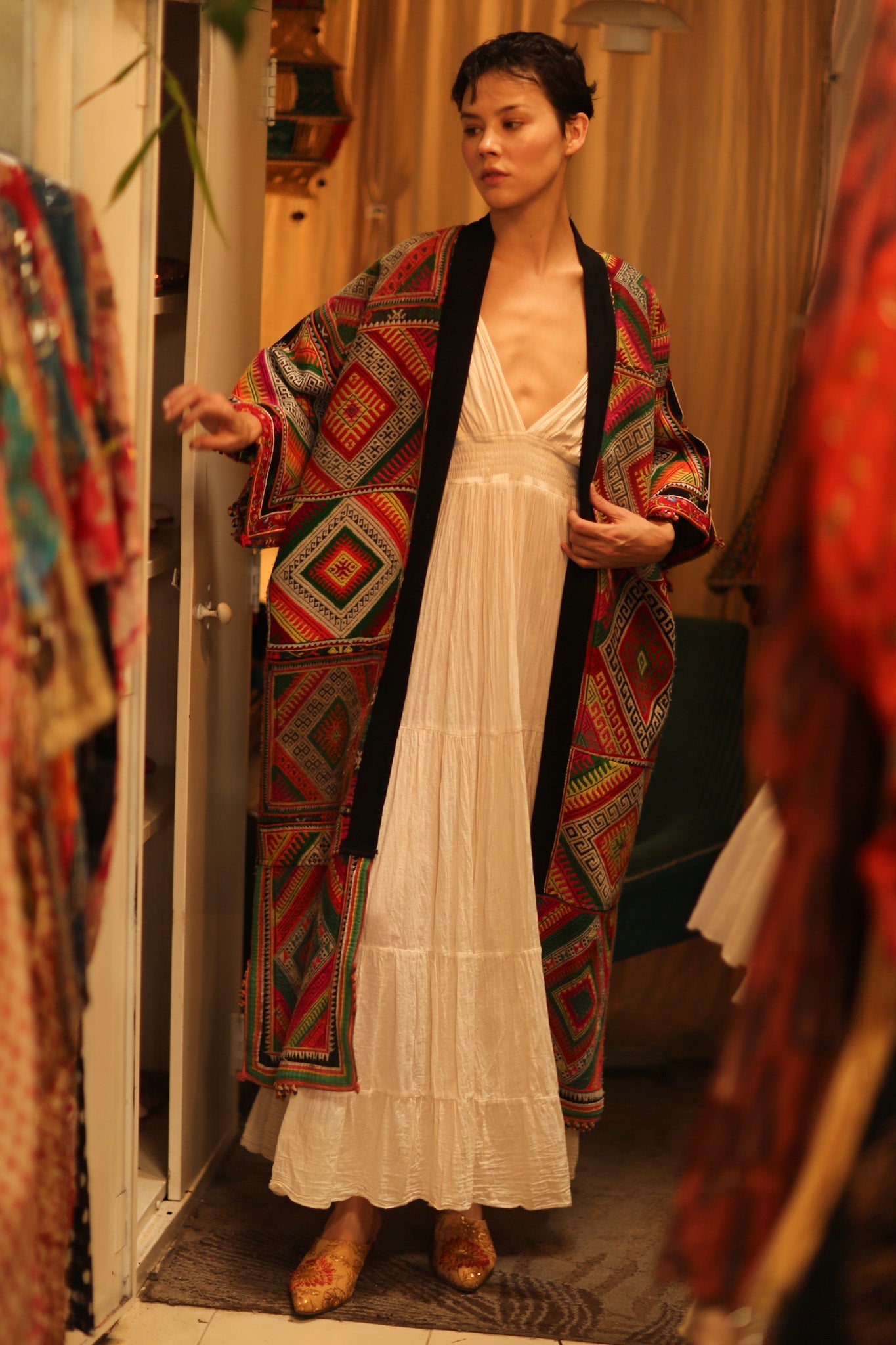 TRIBAL COAT DUSTER BILAL - BANGKOK TAILOR CLOTHING STORE - HANDMADE CLOTHING