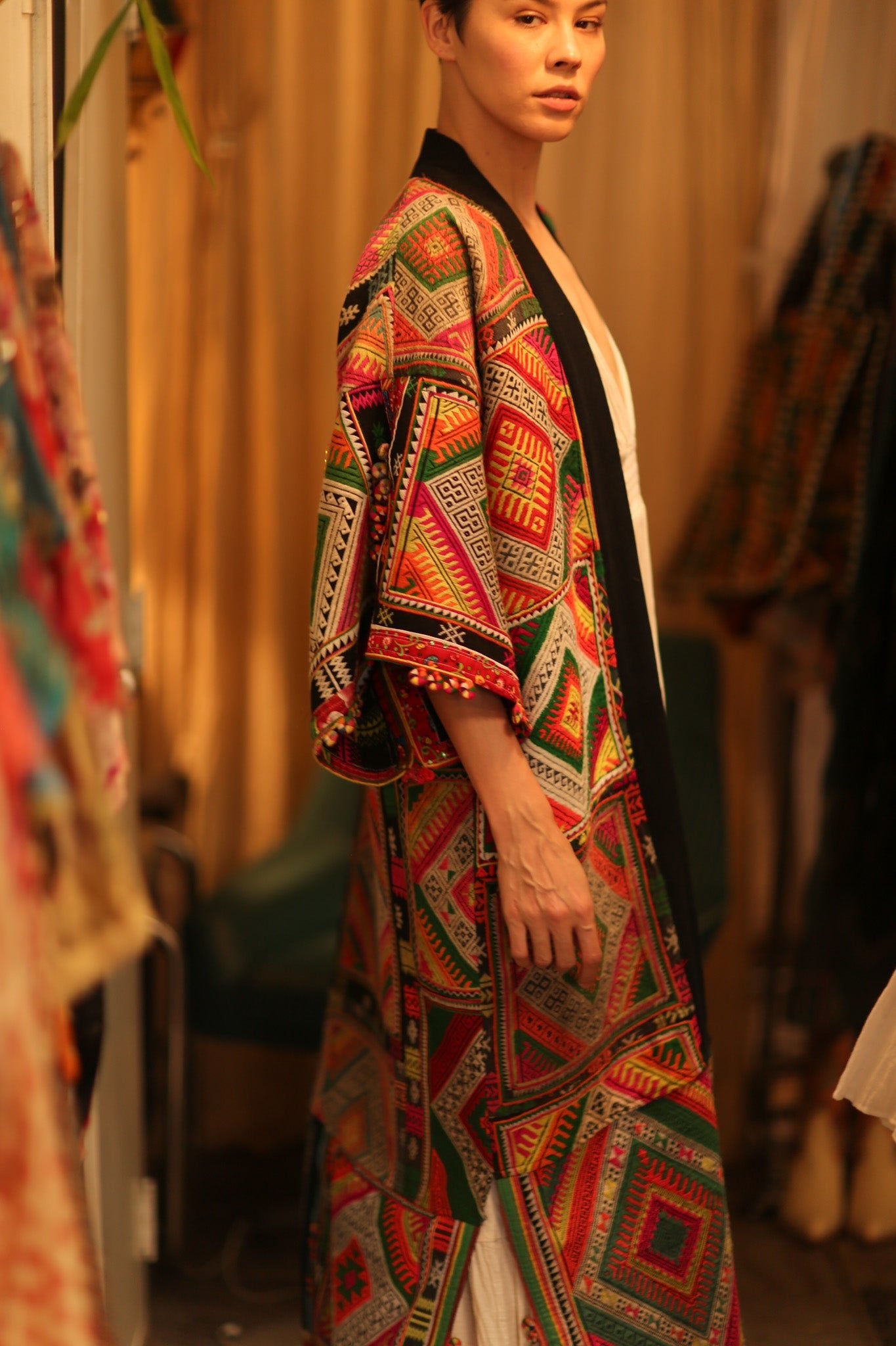 TRIBAL COAT DUSTER BILAL - BANGKOK TAILOR CLOTHING STORE - HANDMADE CLOTHING