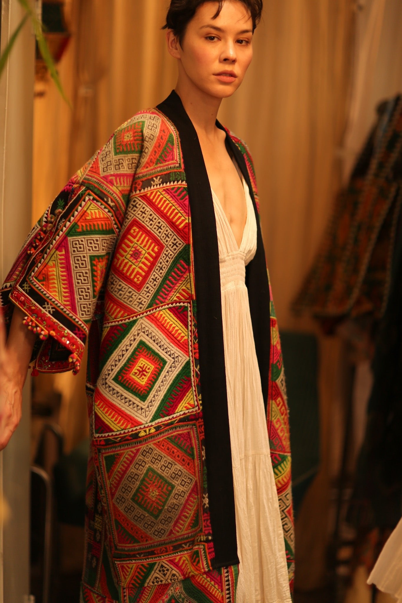 TRIBAL COAT DUSTER BILAL - BANGKOK TAILOR CLOTHING STORE - HANDMADE CLOTHING