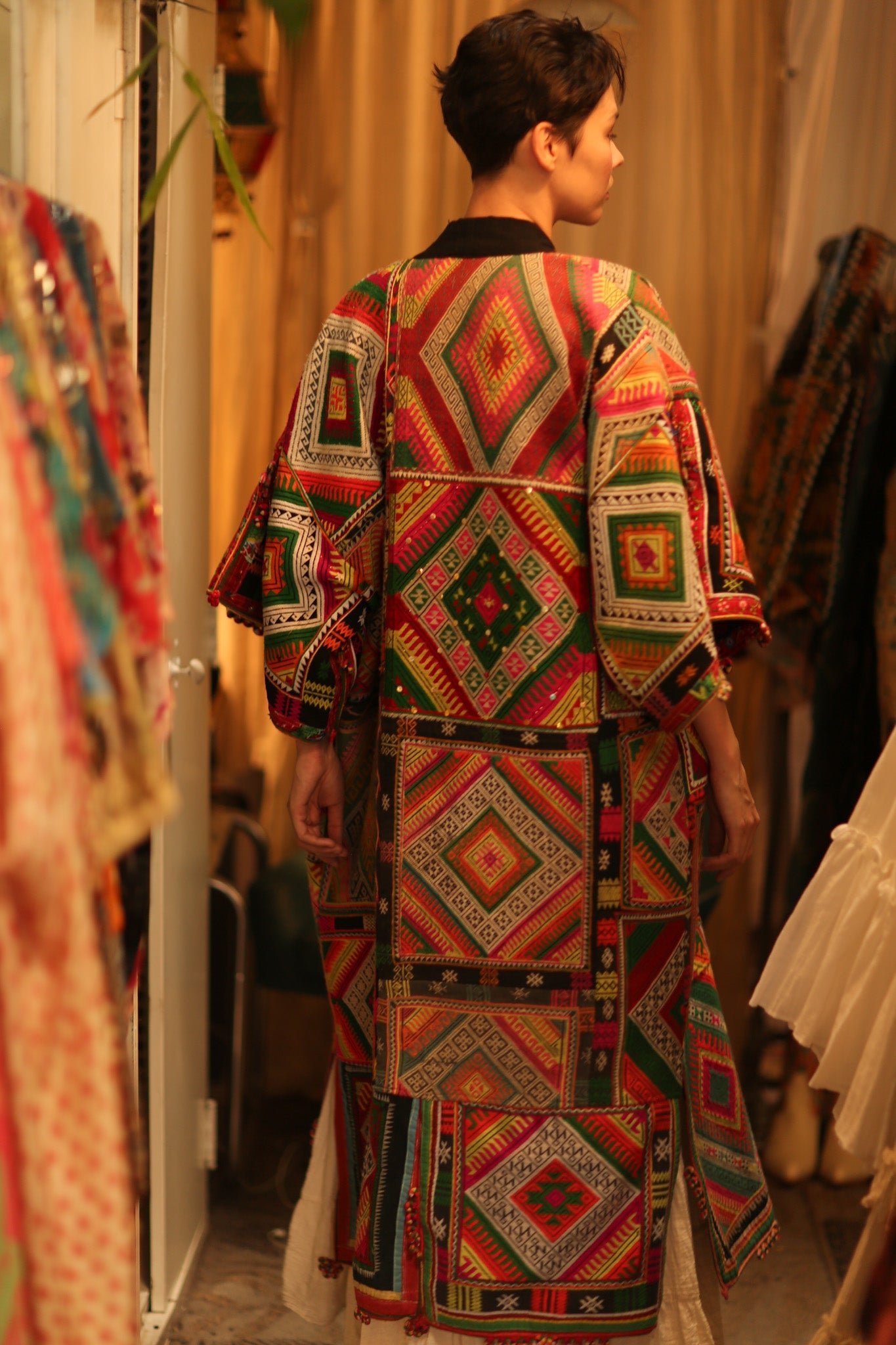 TRIBAL COAT DUSTER BILAL - BANGKOK TAILOR CLOTHING STORE - HANDMADE CLOTHING