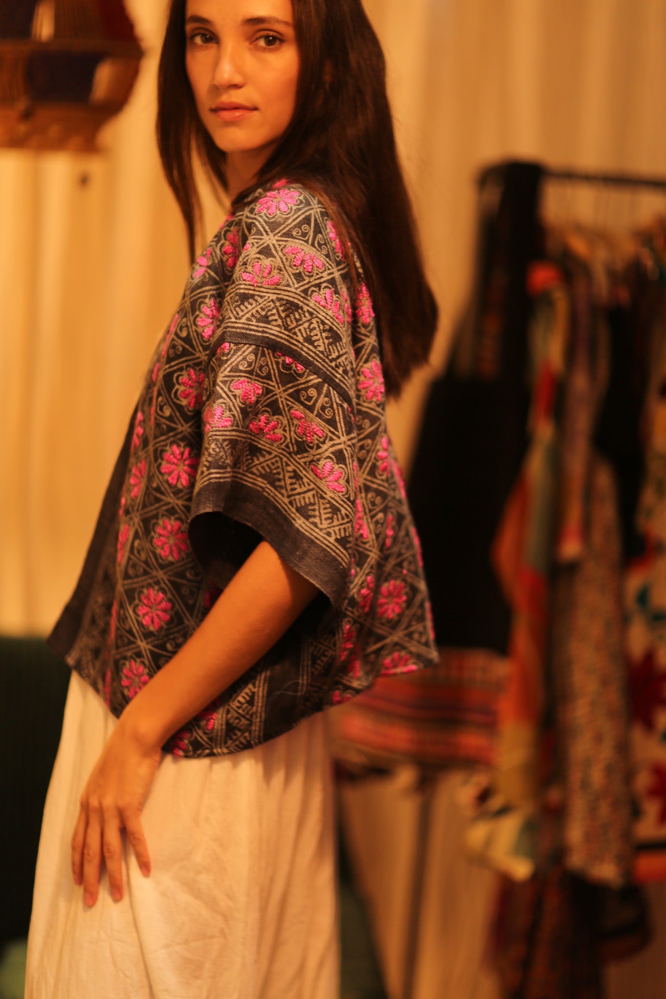 TRIBAL KIMONO BELINDA - BANGKOK TAILOR CLOTHING STORE - HANDMADE CLOTHING