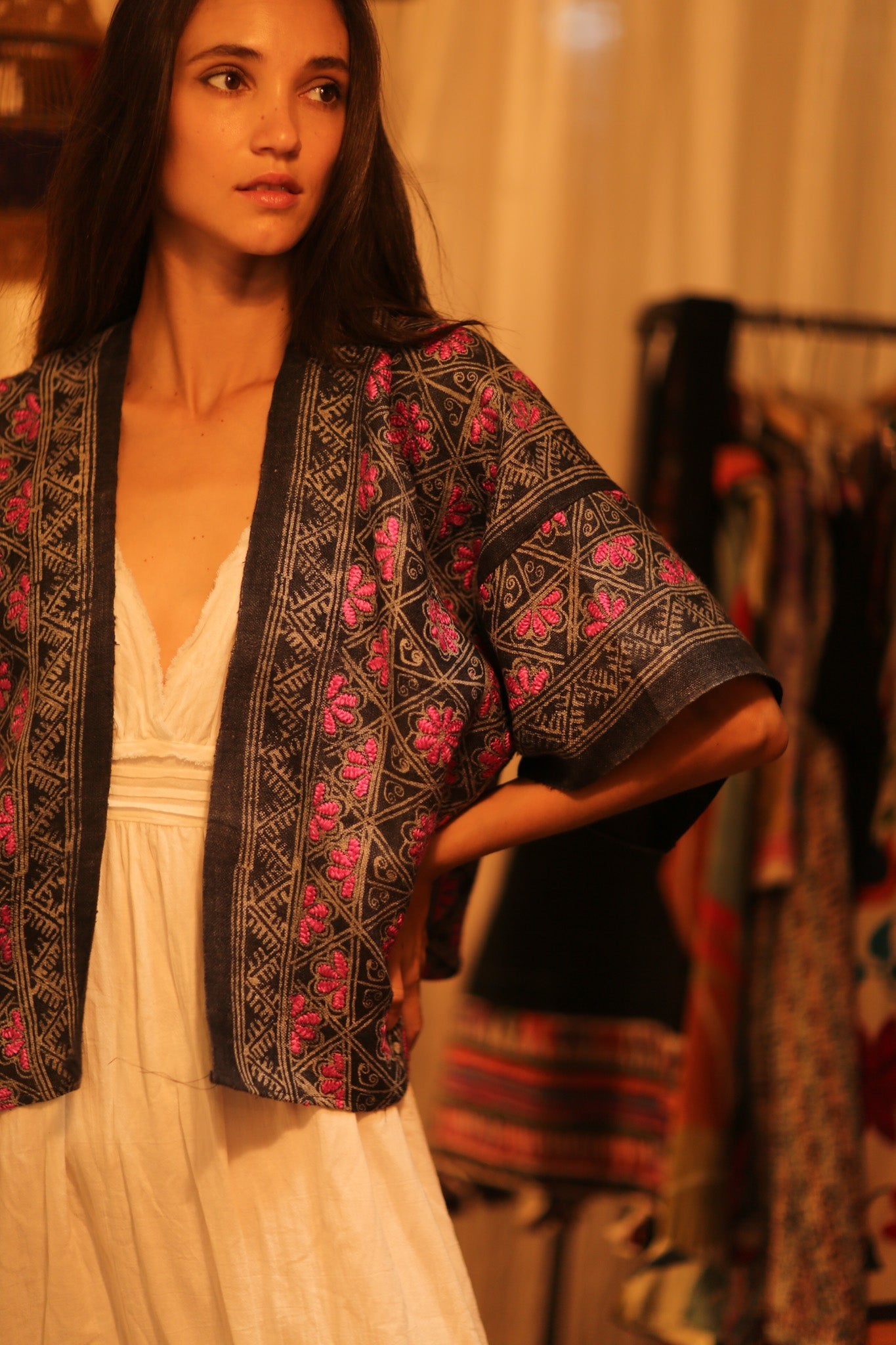 TRIBAL KIMONO BELINDA - BANGKOK TAILOR CLOTHING STORE - HANDMADE CLOTHING