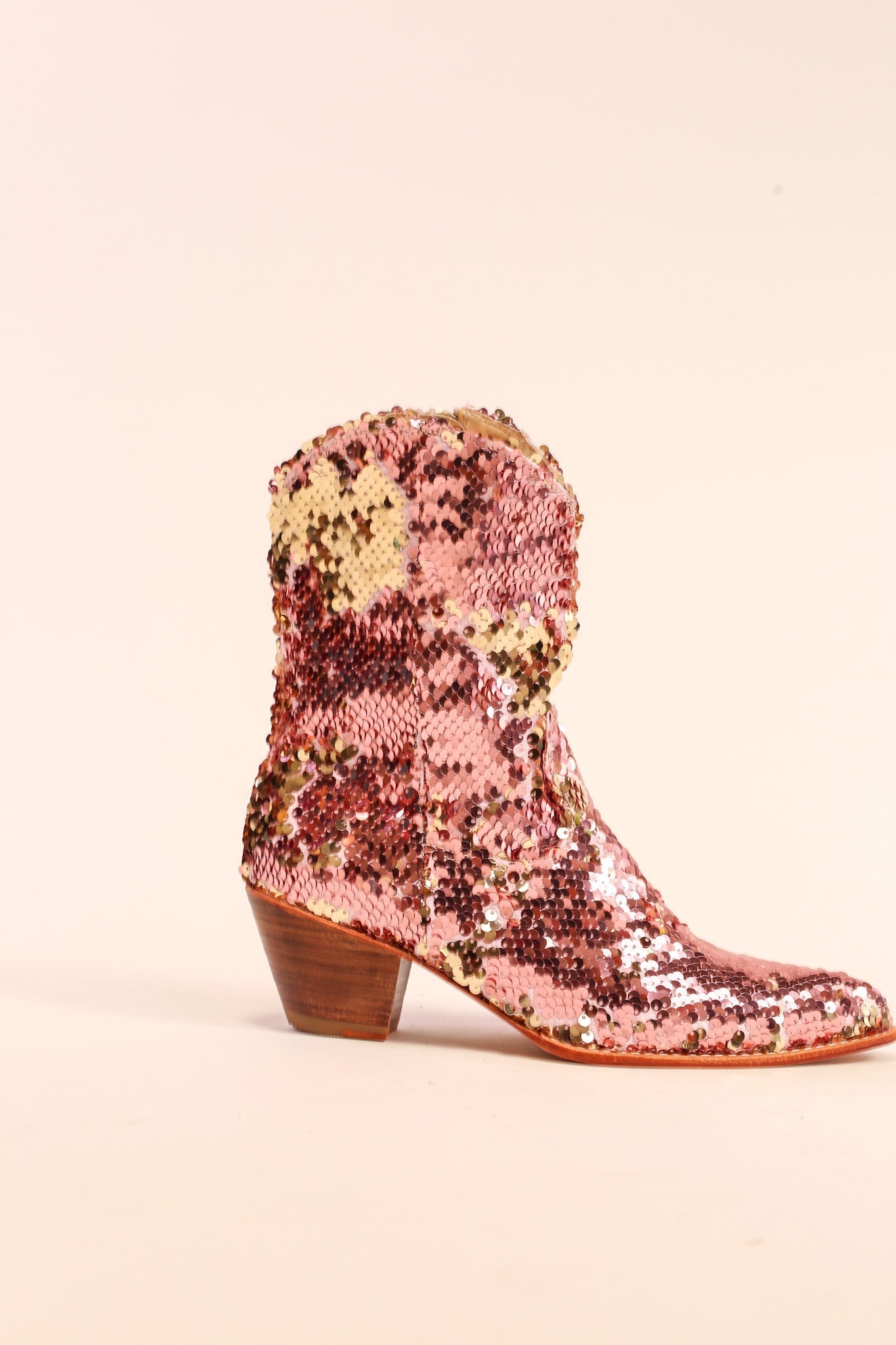 TWO TONE SEQUIN BOOTS TAHSI - BANGKOK TAILOR CLOTHING STORE - HANDMADE CLOTHING