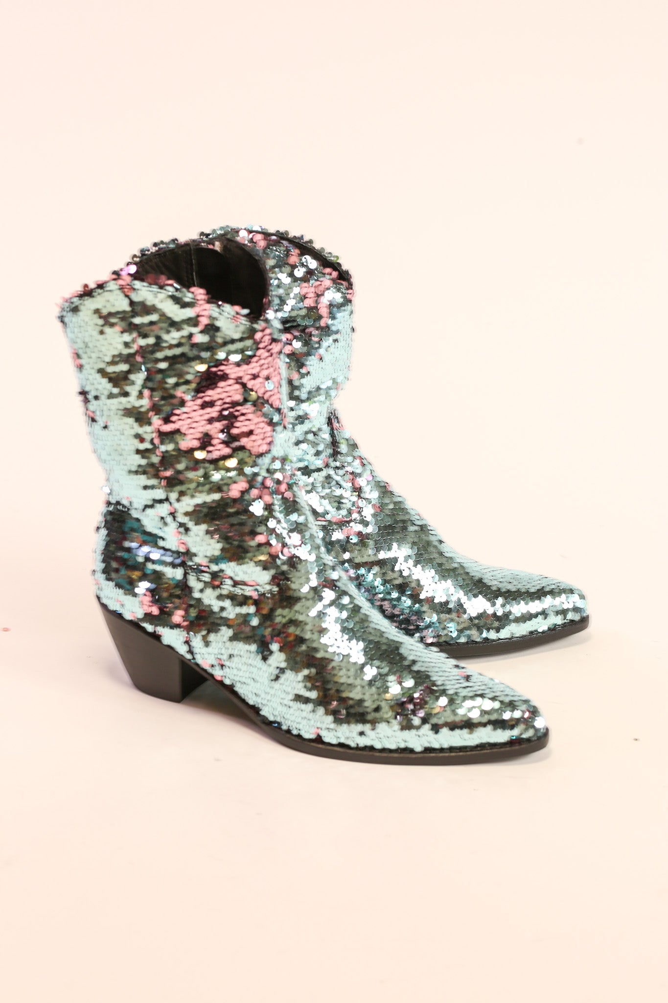 TWO TONE SEQUIN BOOTS TAHSI - BANGKOK TAILOR CLOTHING STORE - HANDMADE CLOTHING
