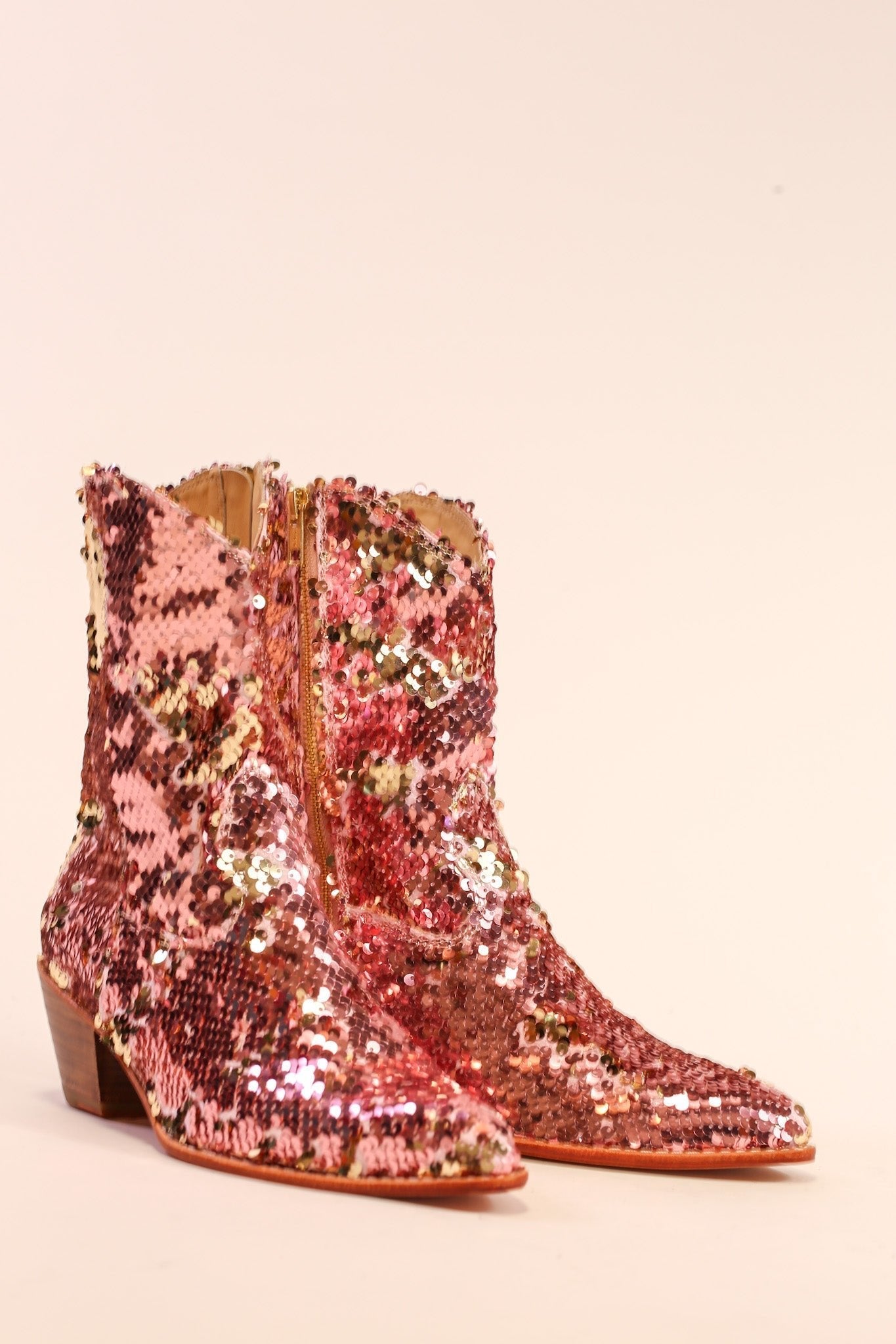 TWO TONE SEQUIN BOOTS TAHSI - BANGKOK TAILOR CLOTHING STORE - HANDMADE CLOTHING