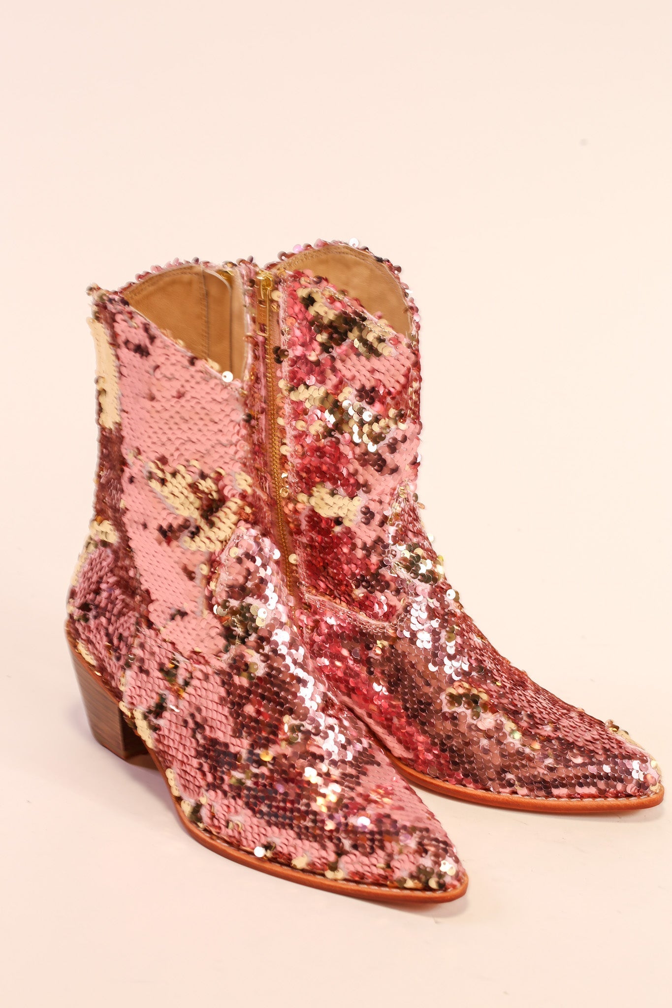TWO TONE SEQUIN BOOTS TAHSI - BANGKOK TAILOR CLOTHING STORE - HANDMADE CLOTHING