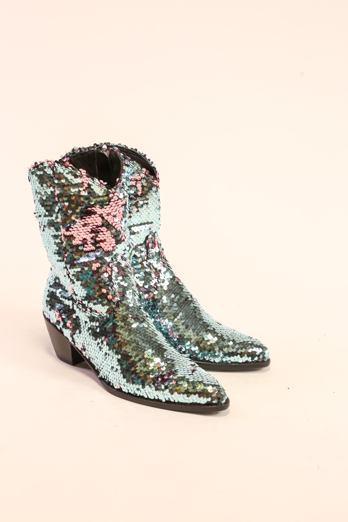 TWO TONE SEQUIN BOOTS TAHSI - BANGKOK TAILOR CLOTHING STORE - HANDMADE CLOTHING