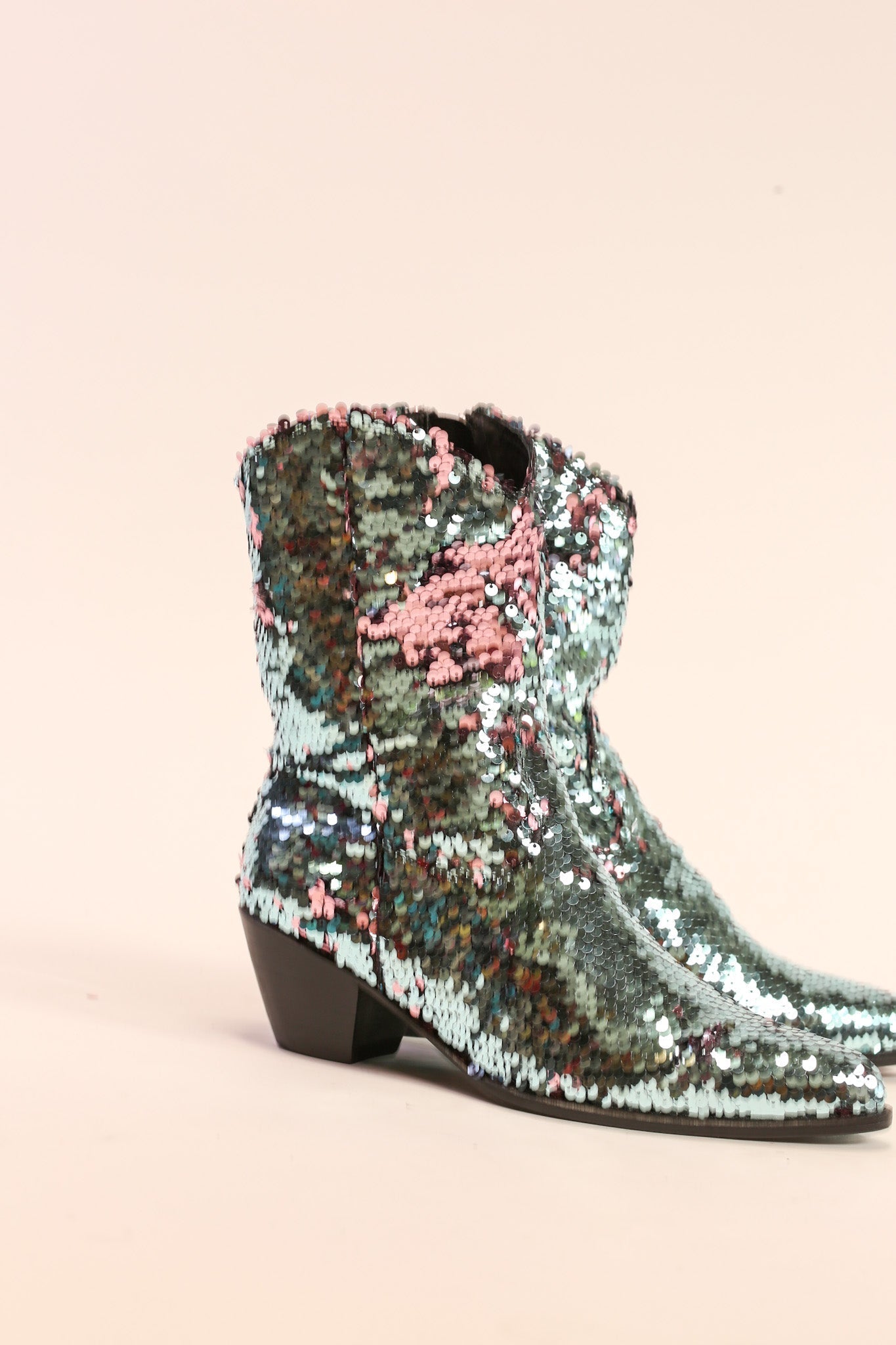 TWO TONE SEQUIN BOOTS TAHSI - BANGKOK TAILOR CLOTHING STORE - HANDMADE CLOTHING