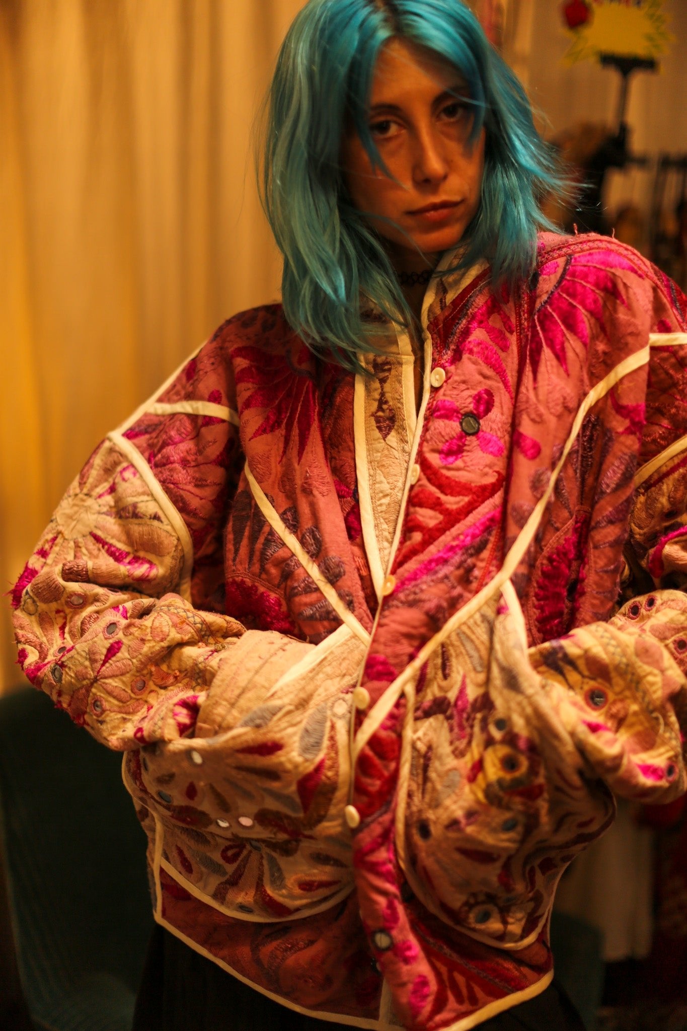 VINTAGE ANTIQUE FABRIC JACKET DEFNE - BANGKOK TAILOR CLOTHING STORE - HANDMADE CLOTHING