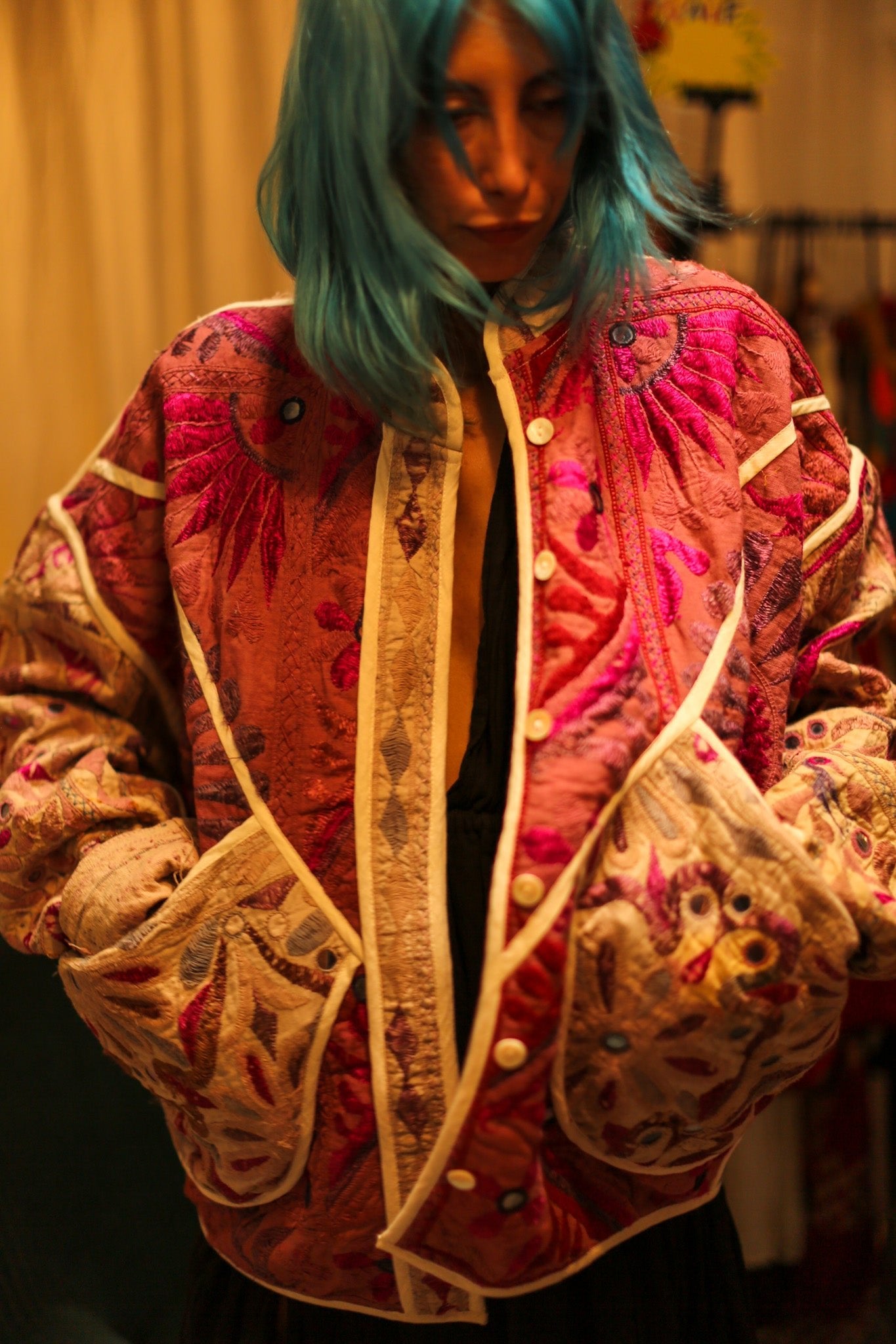 VINTAGE ANTIQUE FABRIC JACKET DEFNE - BANGKOK TAILOR CLOTHING STORE - HANDMADE CLOTHING