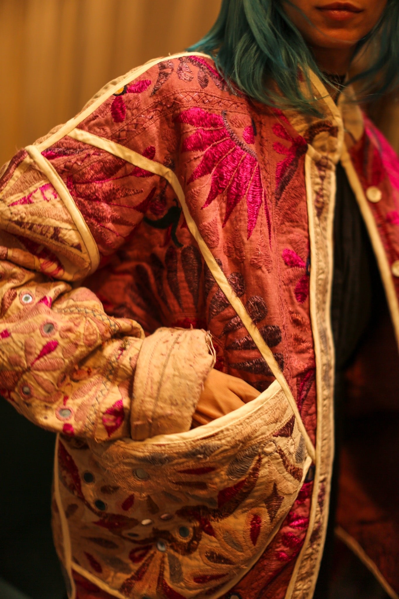 VINTAGE ANTIQUE FABRIC JACKET DEFNE - BANGKOK TAILOR CLOTHING STORE - HANDMADE CLOTHING