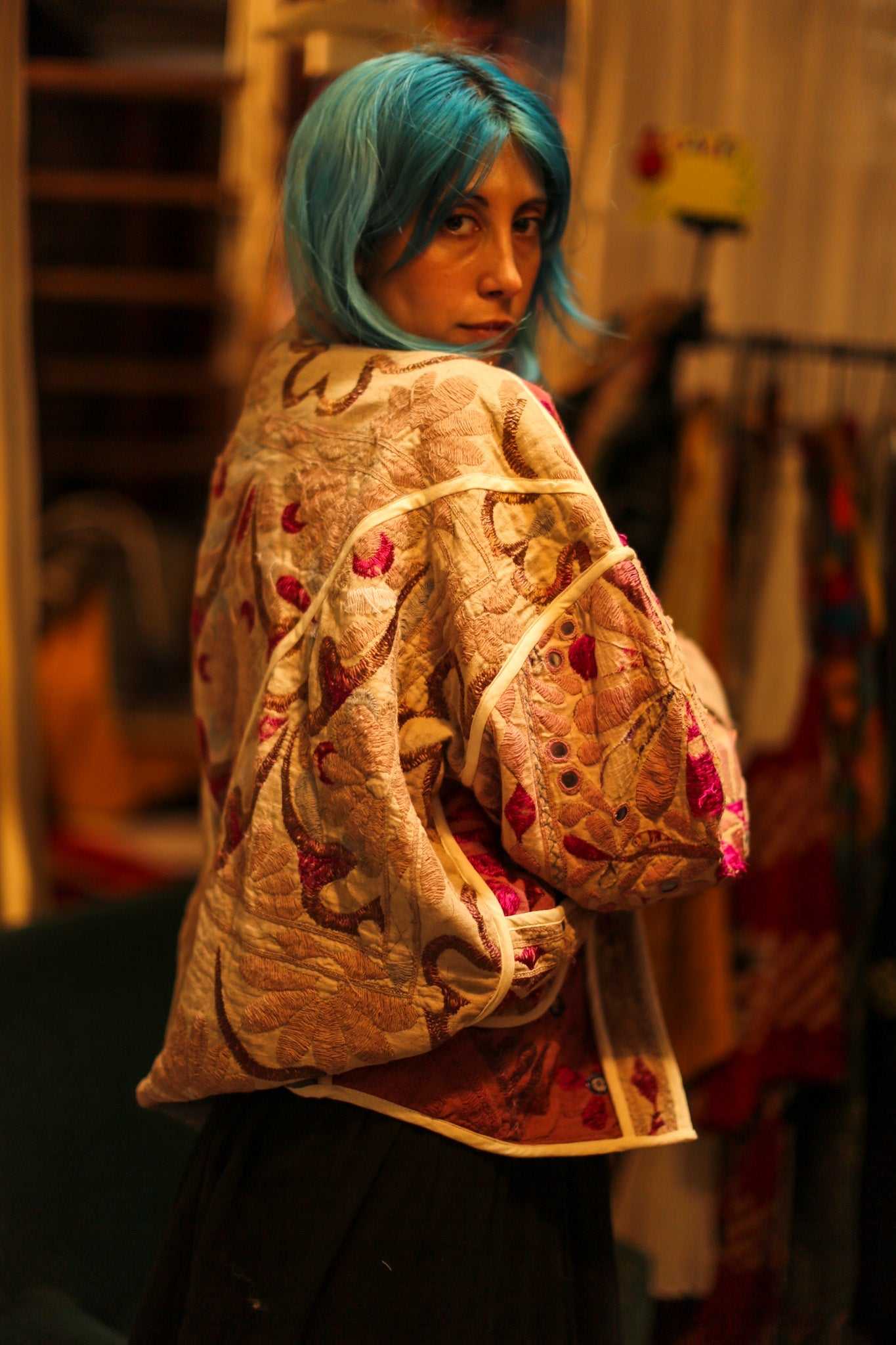 VINTAGE ANTIQUE FABRIC JACKET DEFNE - BANGKOK TAILOR CLOTHING STORE - HANDMADE CLOTHING