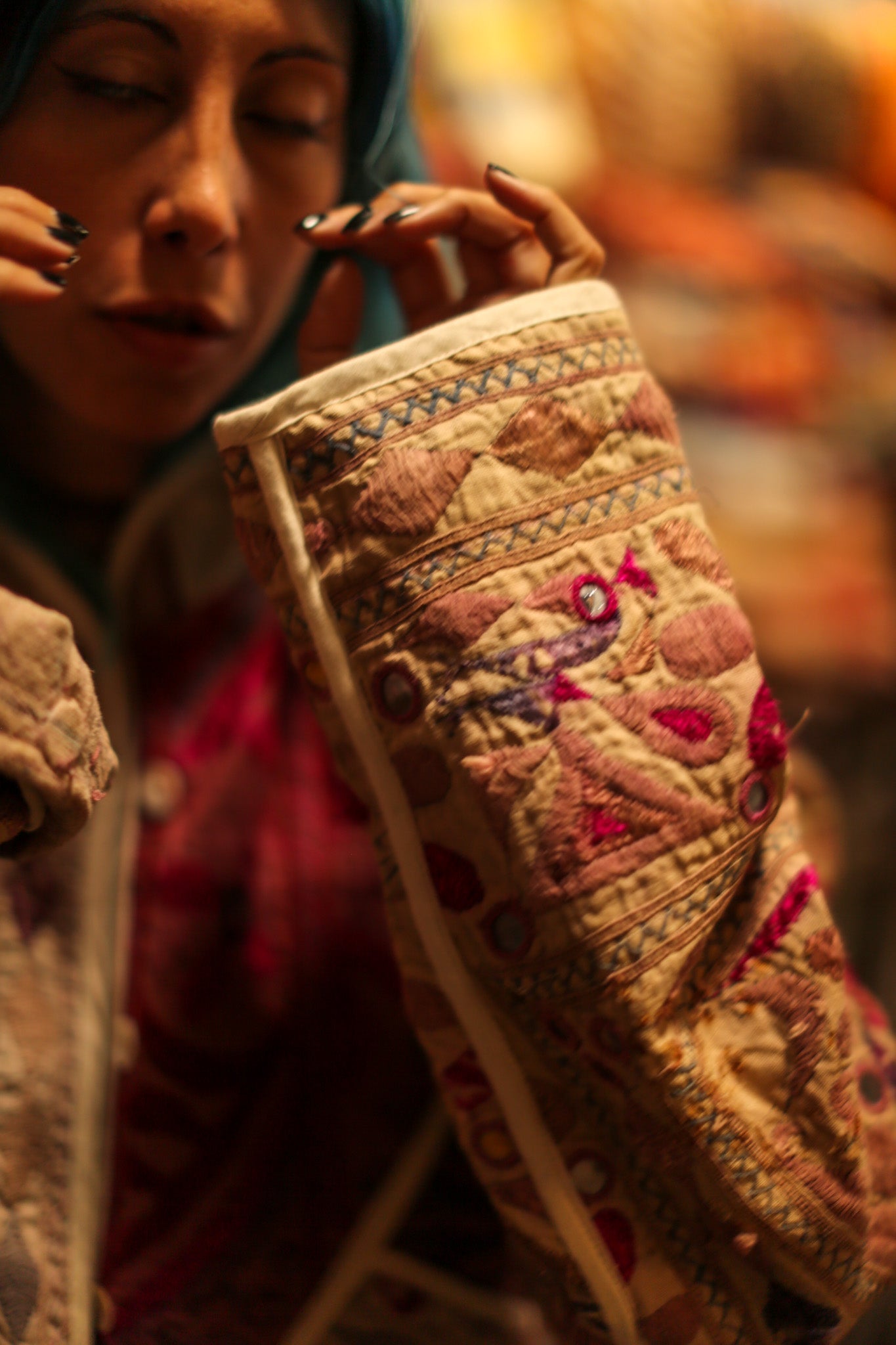 VINTAGE ANTIQUE FABRIC JACKET DEFNE - BANGKOK TAILOR CLOTHING STORE - HANDMADE CLOTHING