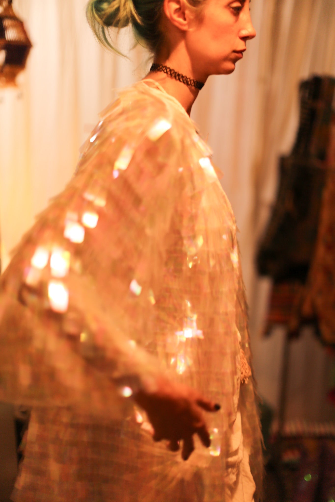 WHITE GLITTER KIMONO HEIKY - BANGKOK TAILOR CLOTHING STORE - HANDMADE CLOTHING