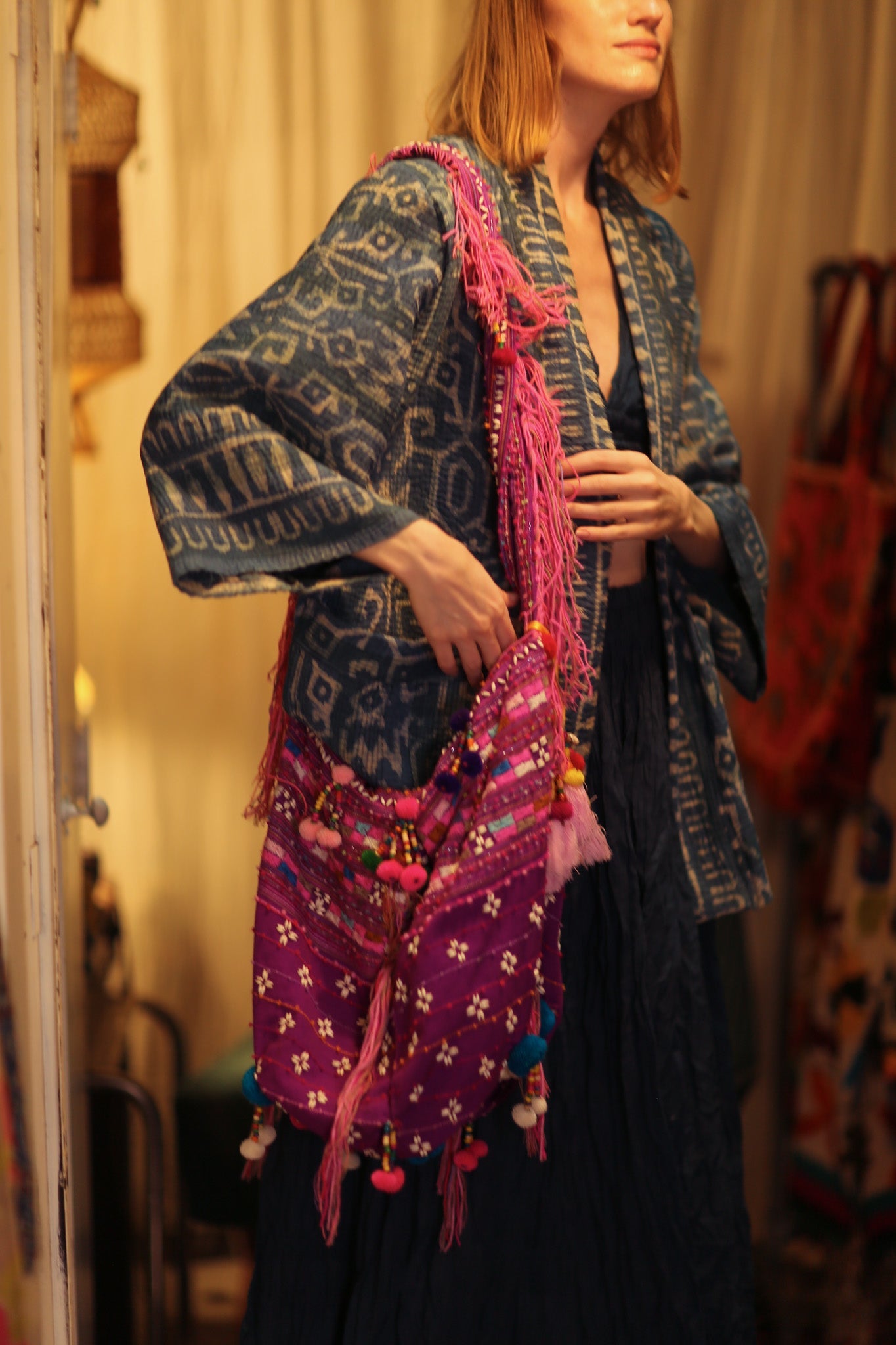 XENIA EMBROIDERED BAG - BANGKOK TAILOR CLOTHING STORE - HANDMADE CLOTHING