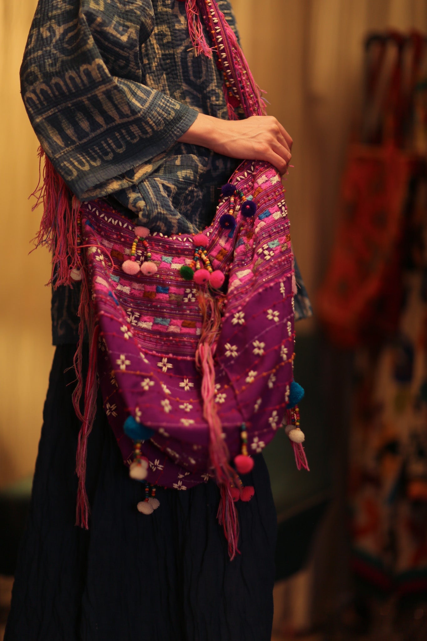 XENIA EMBROIDERED BAG - BANGKOK TAILOR CLOTHING STORE - HANDMADE CLOTHING