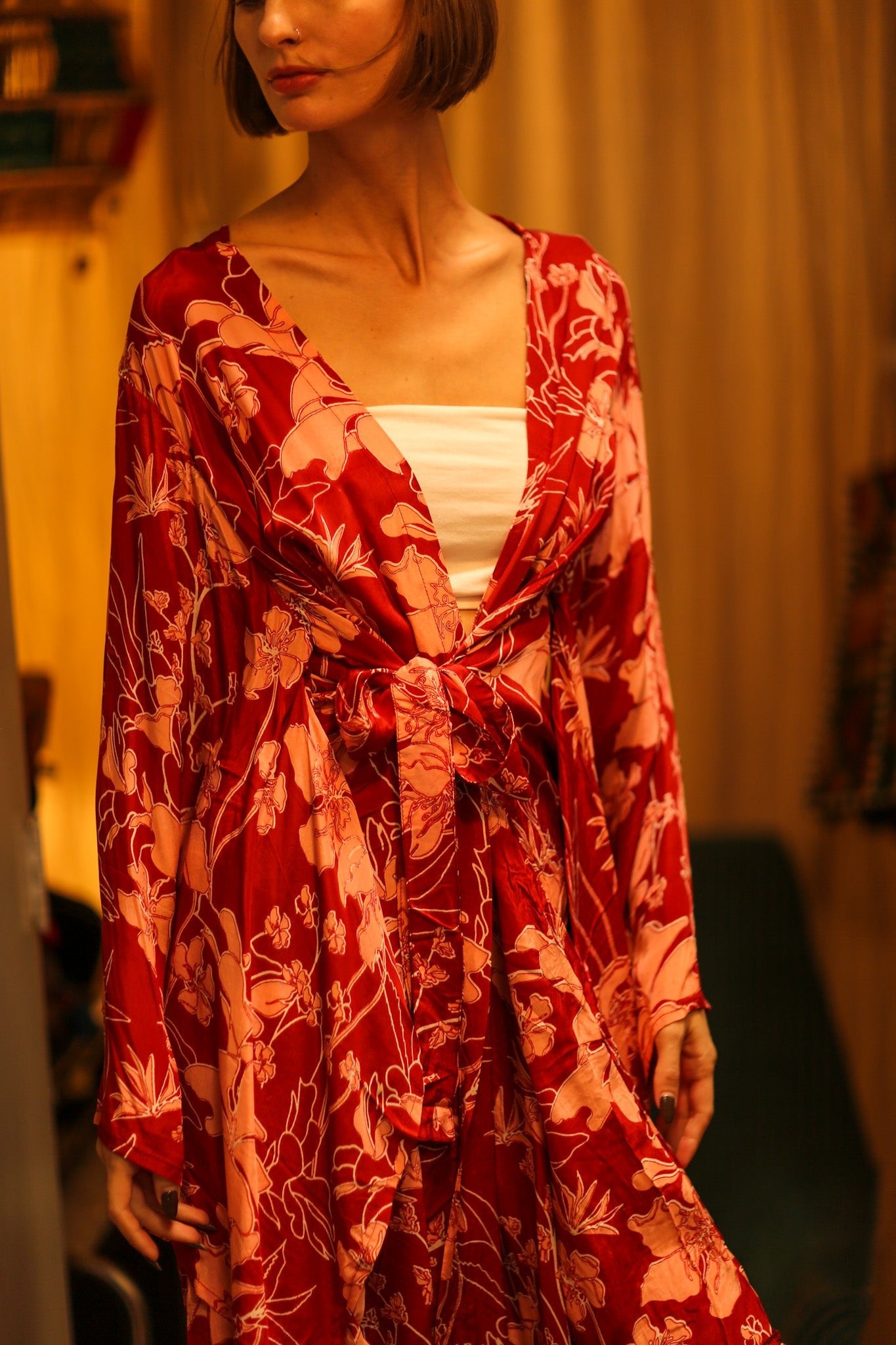 XXL WING SILK KIMONO JEEN - BANGKOK TAILOR CLOTHING STORE - HANDMADE CLOTHING