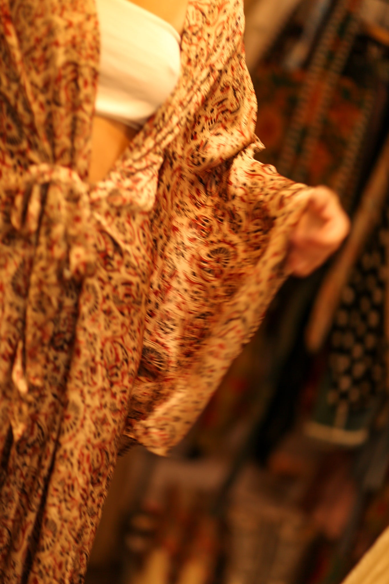 XXL WING SILk KIMONO PINA - BANGKOK TAILOR CLOTHING STORE - HANDMADE CLOTHING