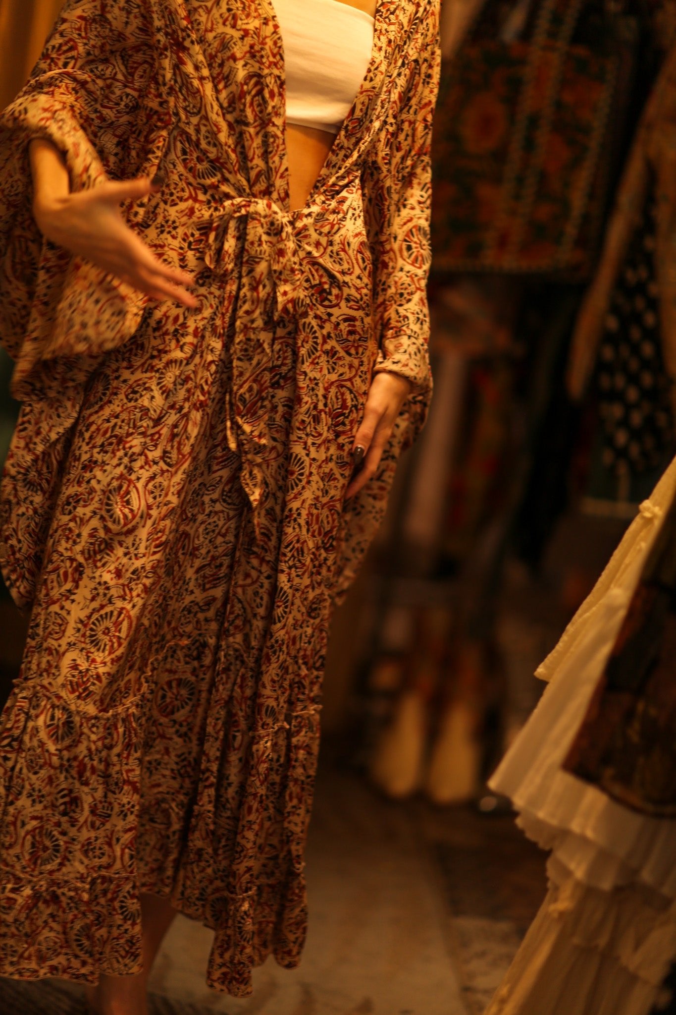 XXL WING SILk KIMONO PINA - BANGKOK TAILOR CLOTHING STORE - HANDMADE CLOTHING