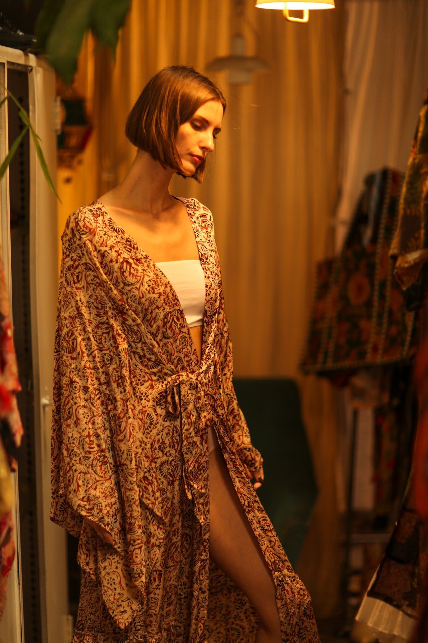 XXL WING SILk KIMONO PINA - BANGKOK TAILOR CLOTHING STORE - HANDMADE CLOTHING