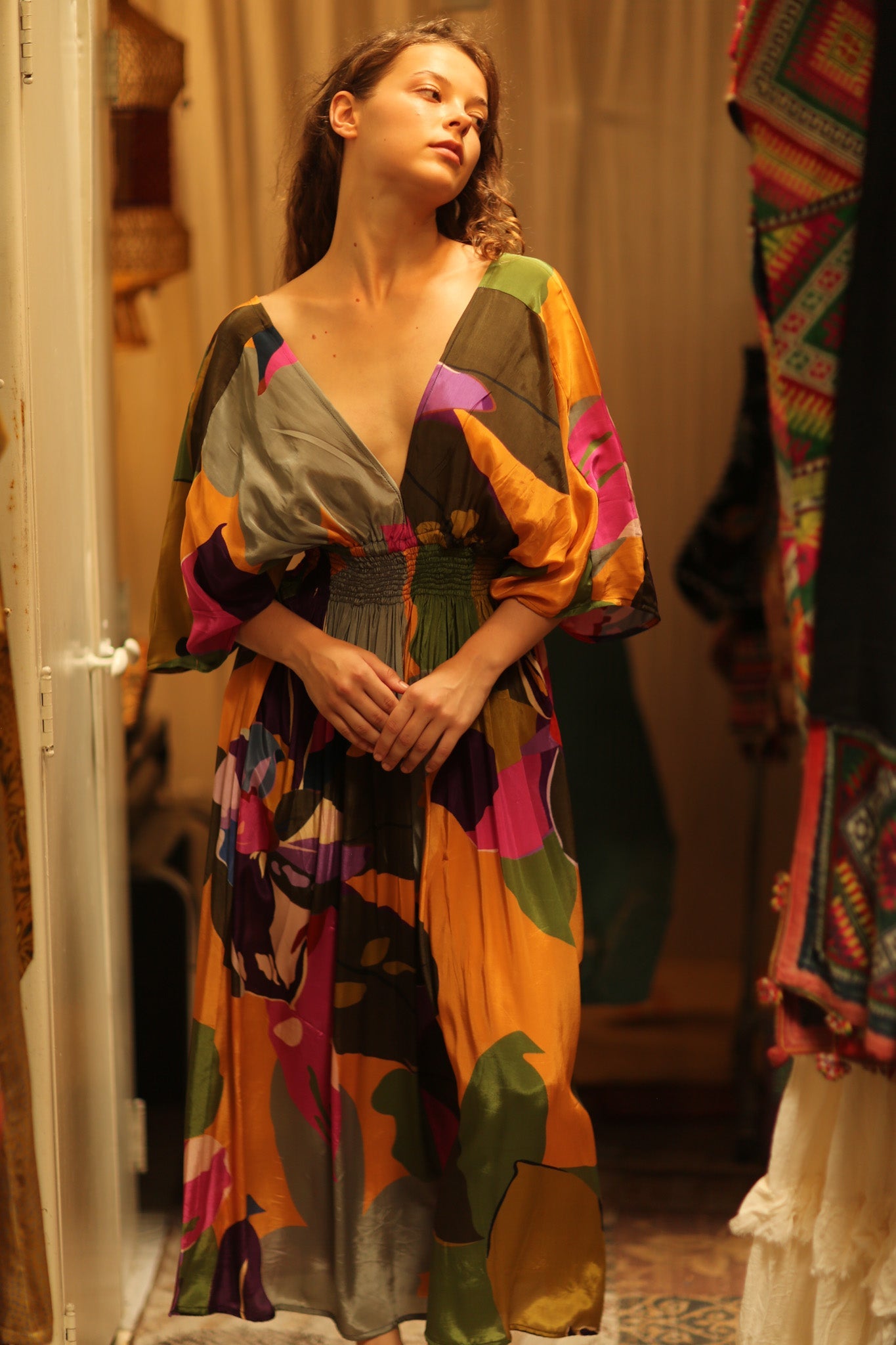 ZURI SILK DRESS CARNIVAL - BANGKOK TAILOR CLOTHING STORE - HANDMADE CLOTHING