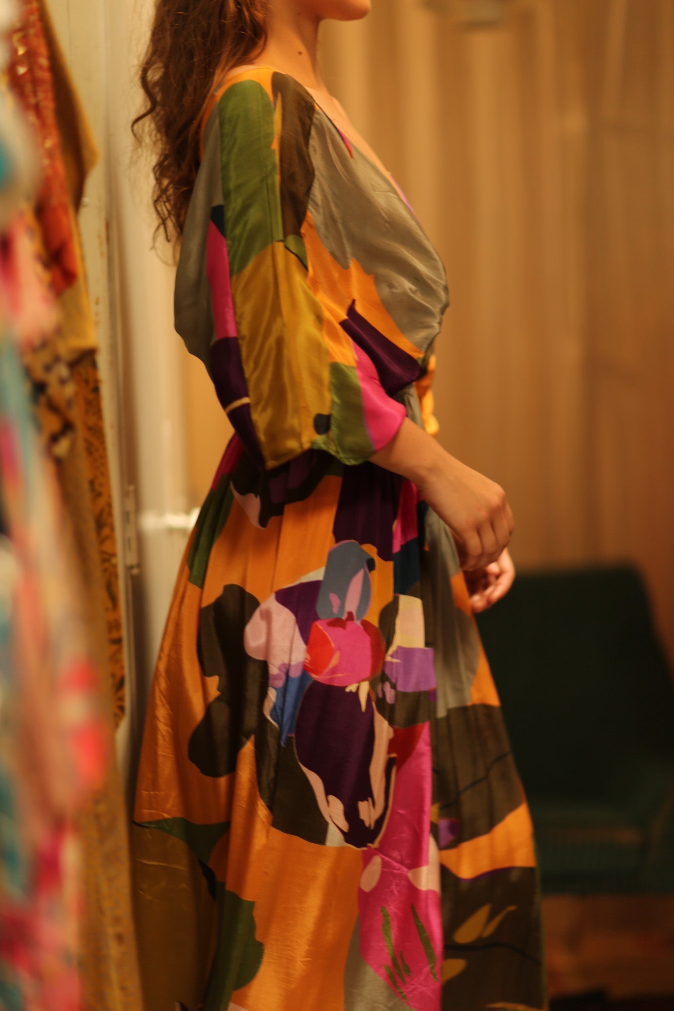 ZURI SILK DRESS CARNIVAL - BANGKOK TAILOR CLOTHING STORE - HANDMADE CLOTHING