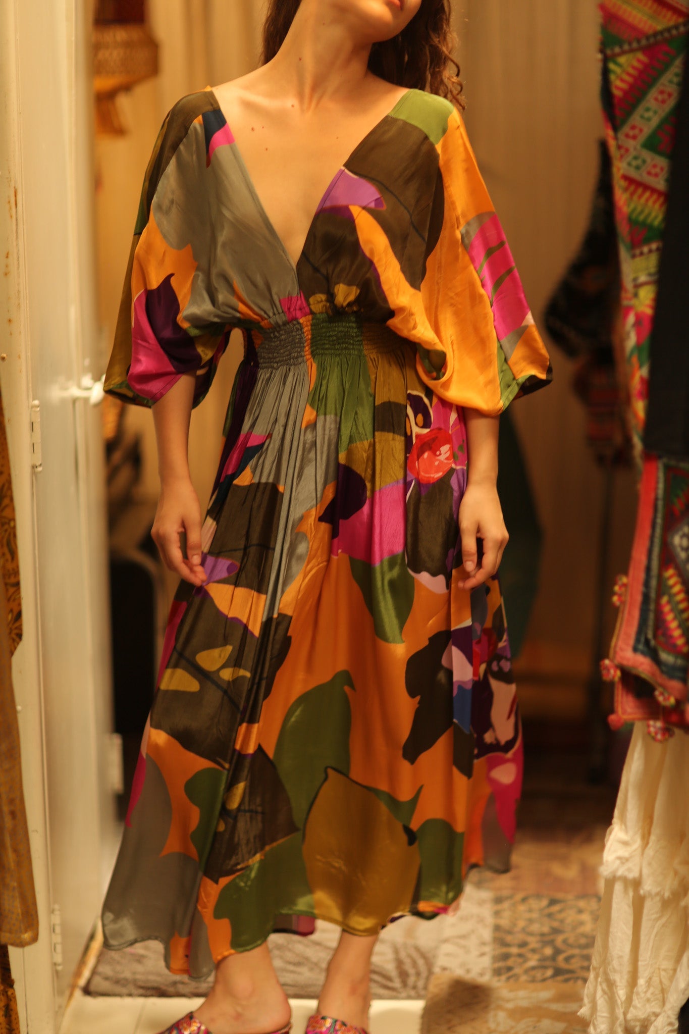 ZURI SILK DRESS CARNIVAL - BANGKOK TAILOR CLOTHING STORE - HANDMADE CLOTHING