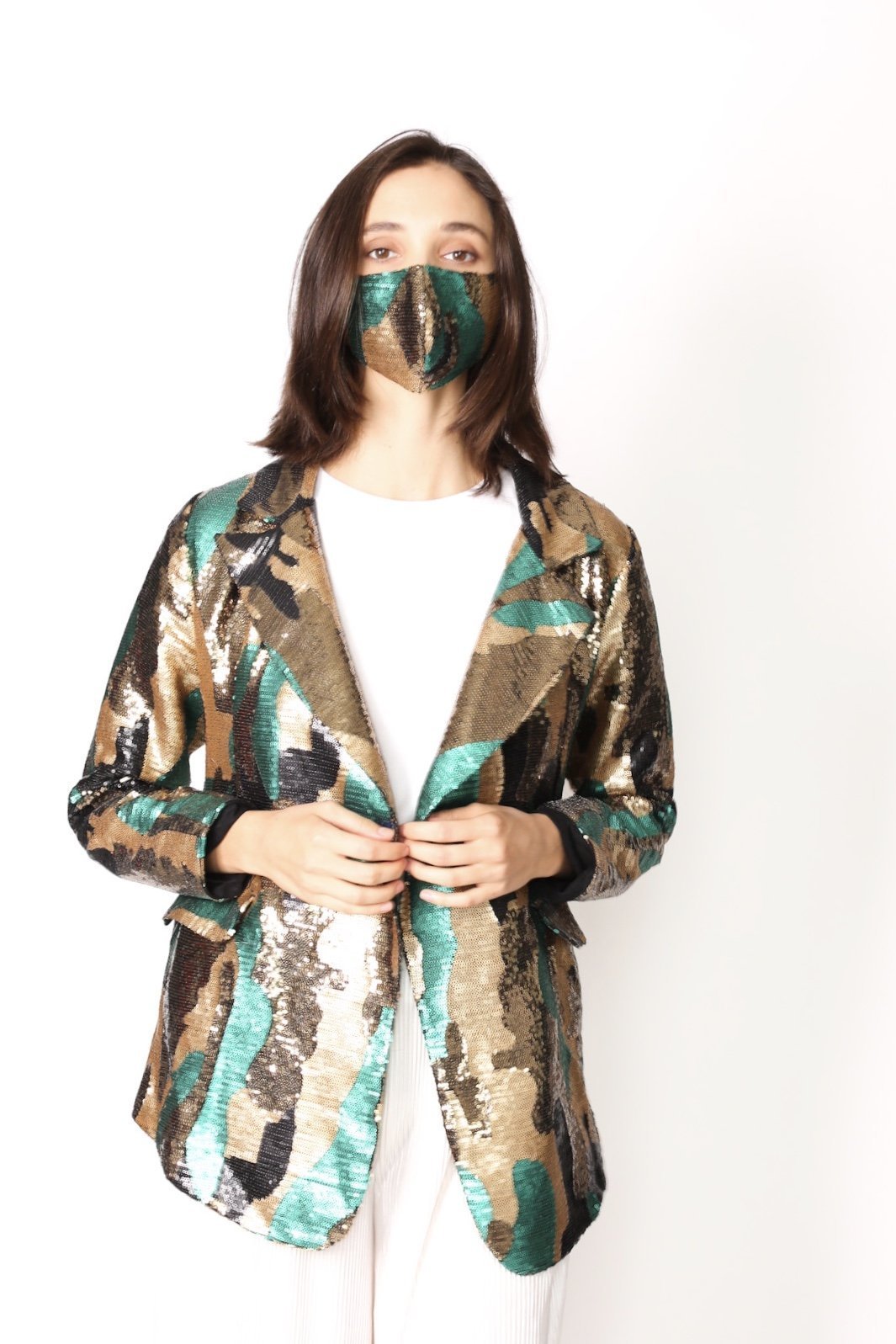 CAMOUFLAGE SEQUIN JACKET BLAZER DUMA - BANGKOK TAILOR CLOTHING STORE - HANDMADE CLOTHING