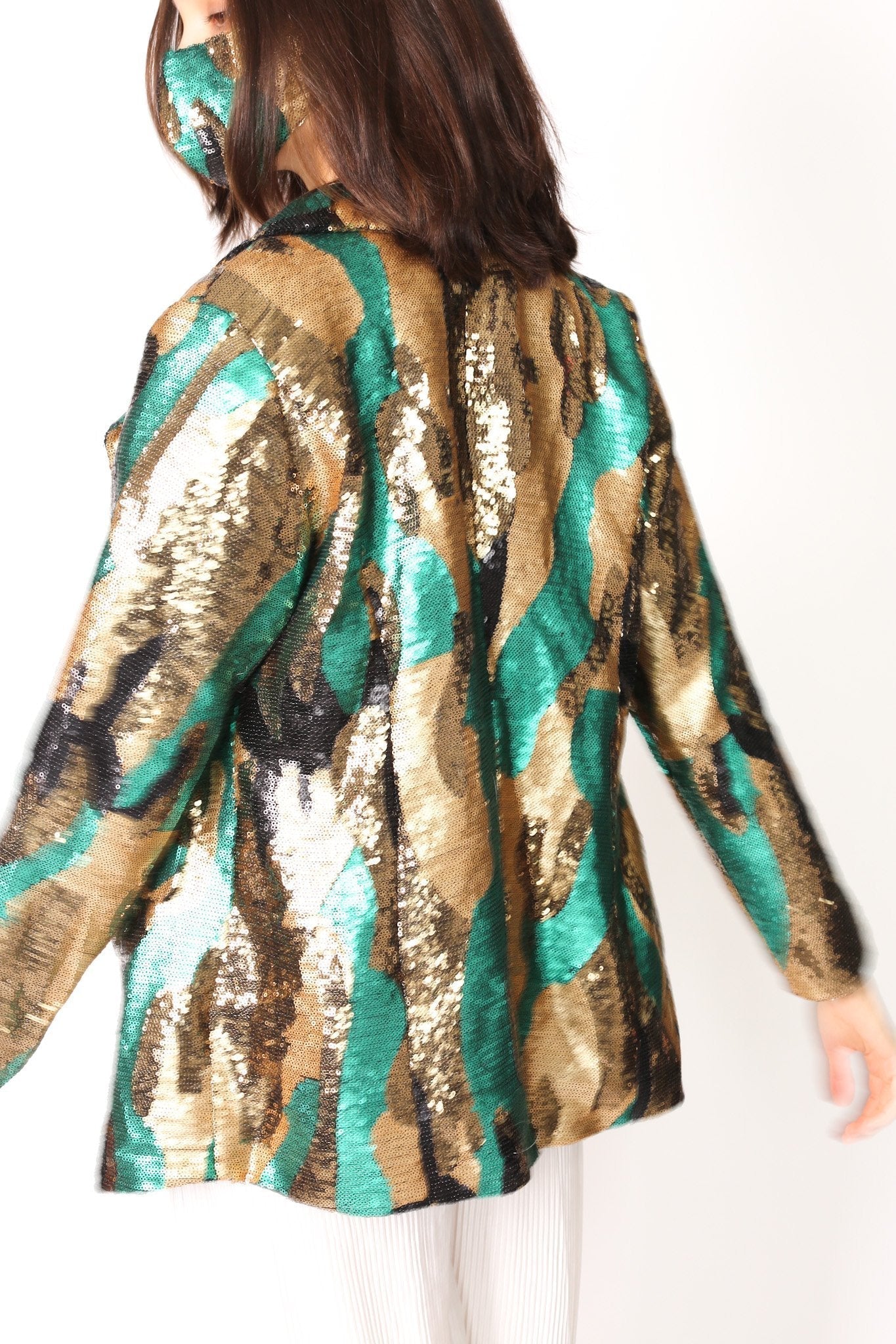 CAMOUFLAGE SEQUIN JACKET BLAZER DUMA - BANGKOK TAILOR CLOTHING STORE - HANDMADE CLOTHING