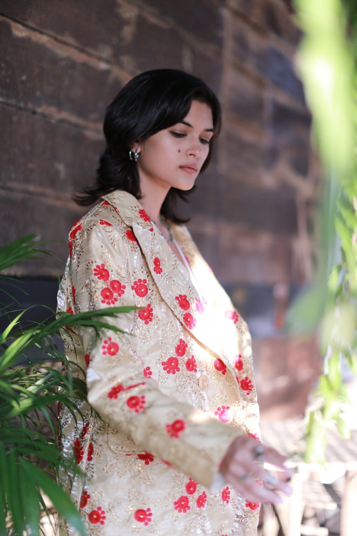 Chinese Flower Silk Embroidered Jacket Pia - BANGKOK TAILOR CLOTHING STORE - HANDMADE CLOTHING