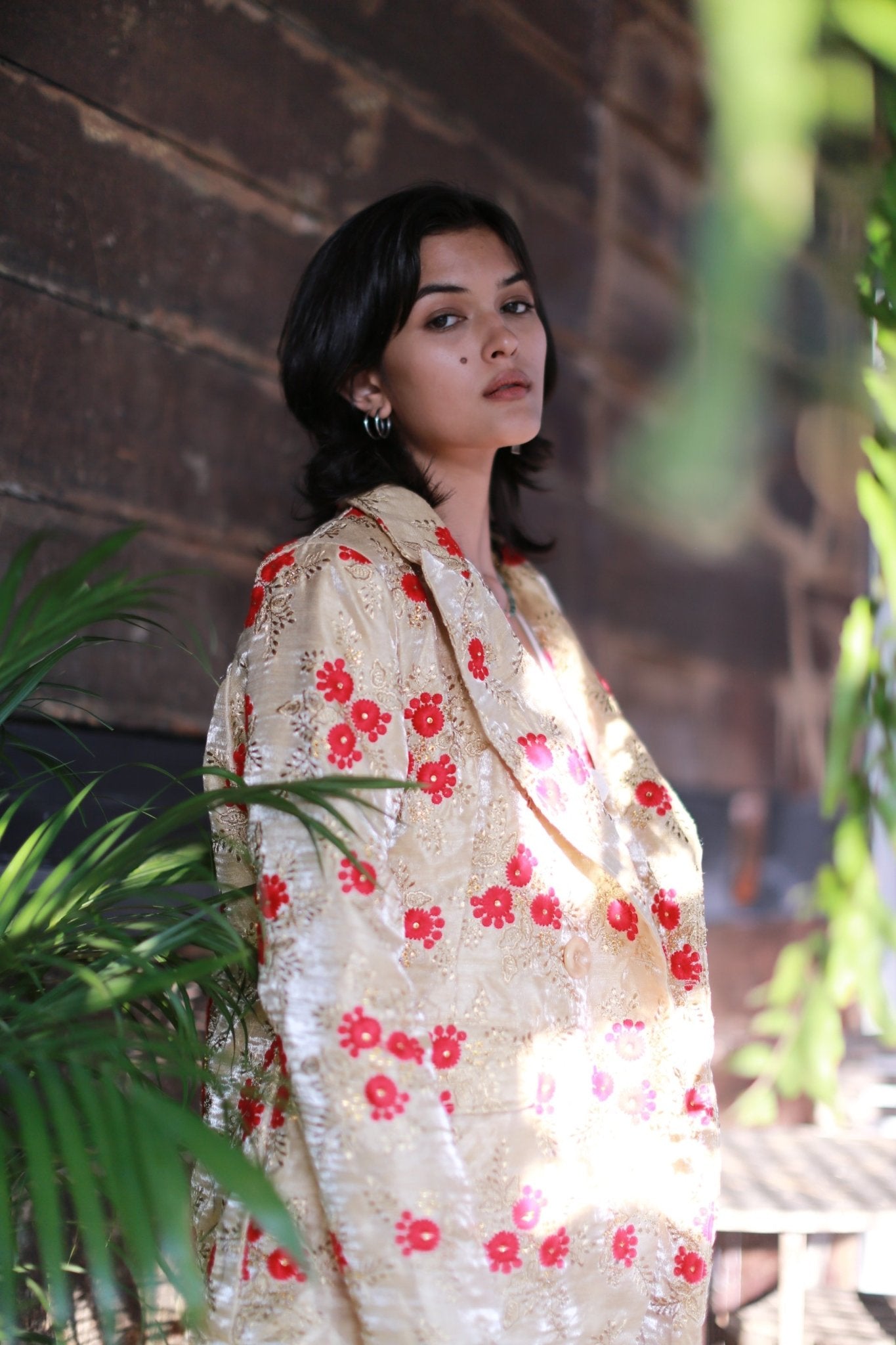 Chinese Flower Silk Embroidered Jacket Pia - BANGKOK TAILOR CLOTHING STORE - HANDMADE CLOTHING
