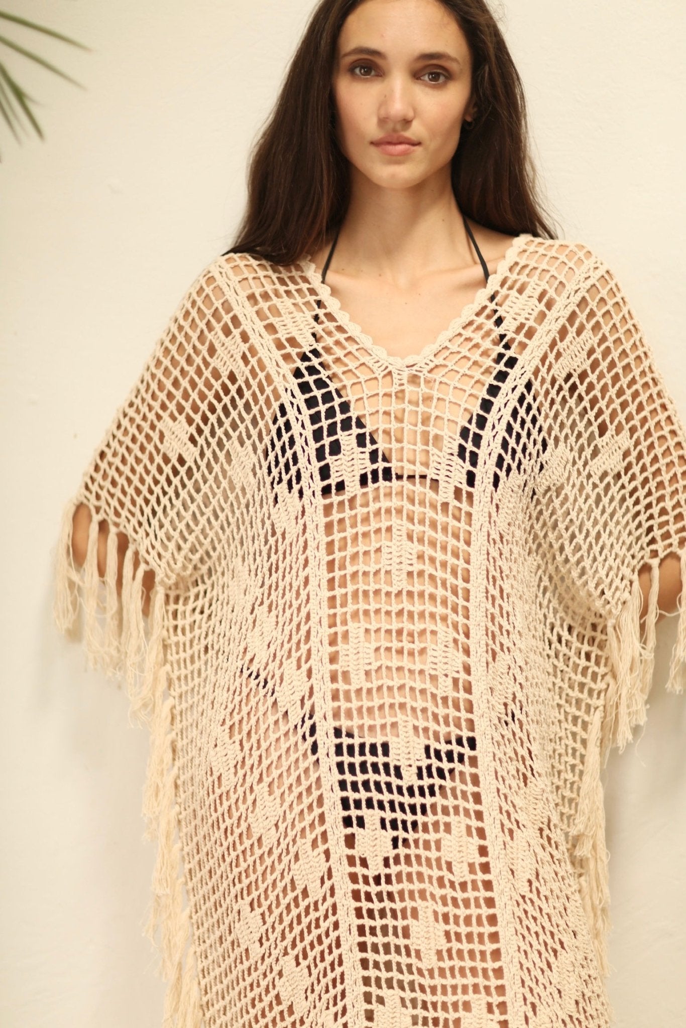CONCODIA CROCHET KAFTAN DRESS - BANGKOK TAILOR CLOTHING STORE - HANDMADE CLOTHING