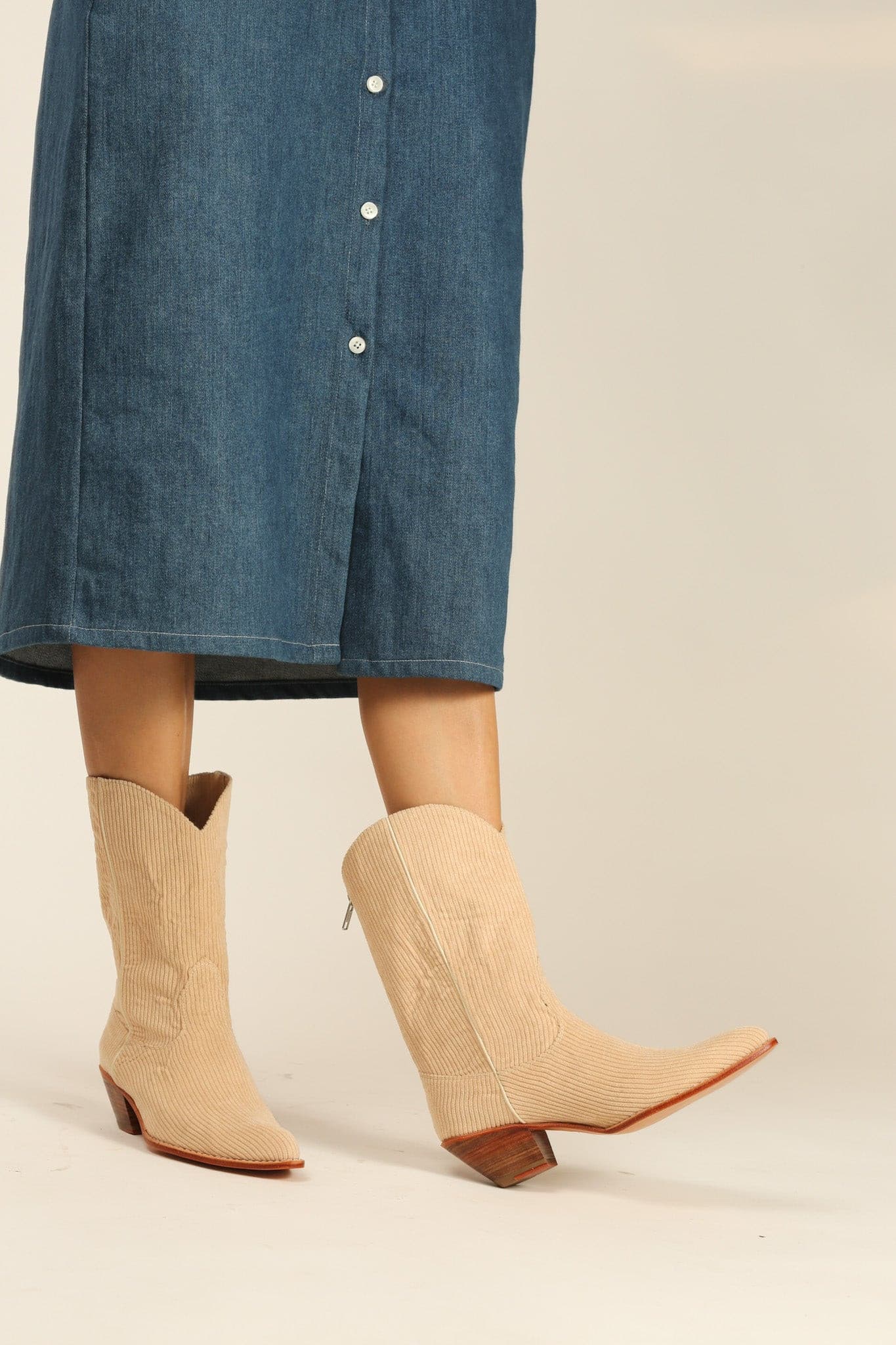 CORDUROY WESTERN BOOTS MOLINA - BANGKOK TAILOR CLOTHING STORE - HANDMADE CLOTHING