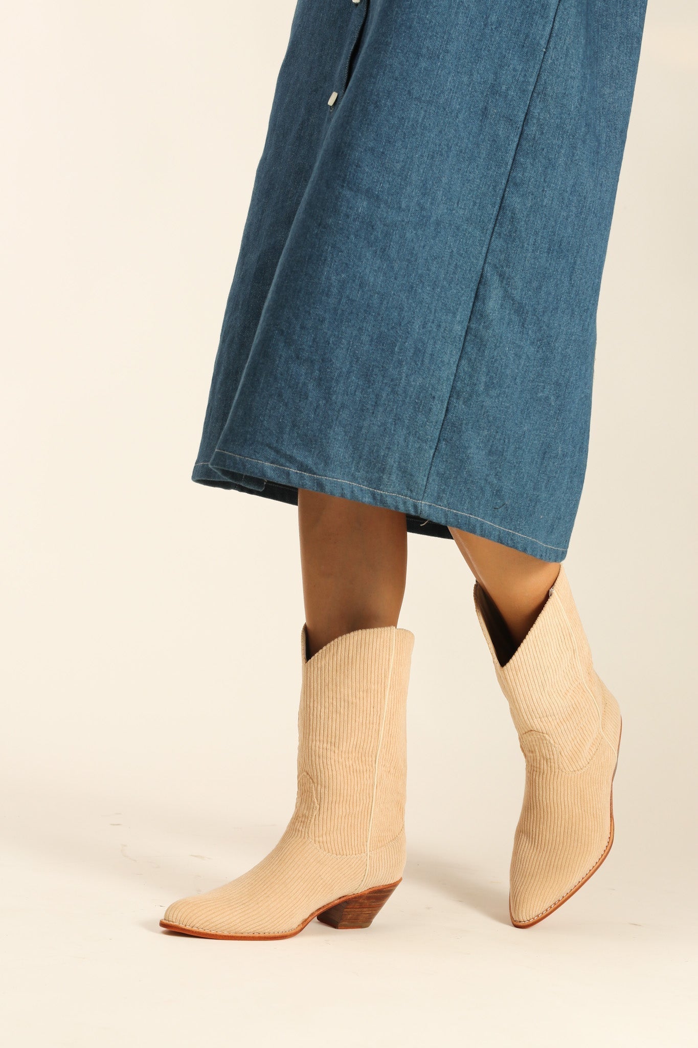 CORDUROY WESTERN BOOTS MOLINA - BANGKOK TAILOR CLOTHING STORE - HANDMADE CLOTHING