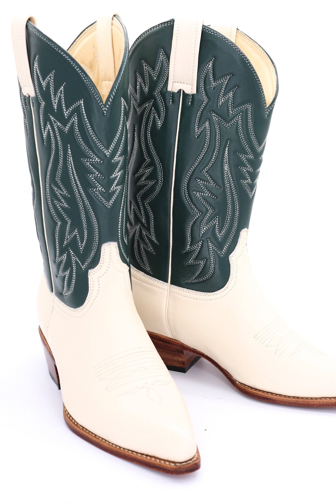 CREAM GREEN BOOTS MARJON - BANGKOK TAILOR CLOTHING STORE - HANDMADE CLOTHING