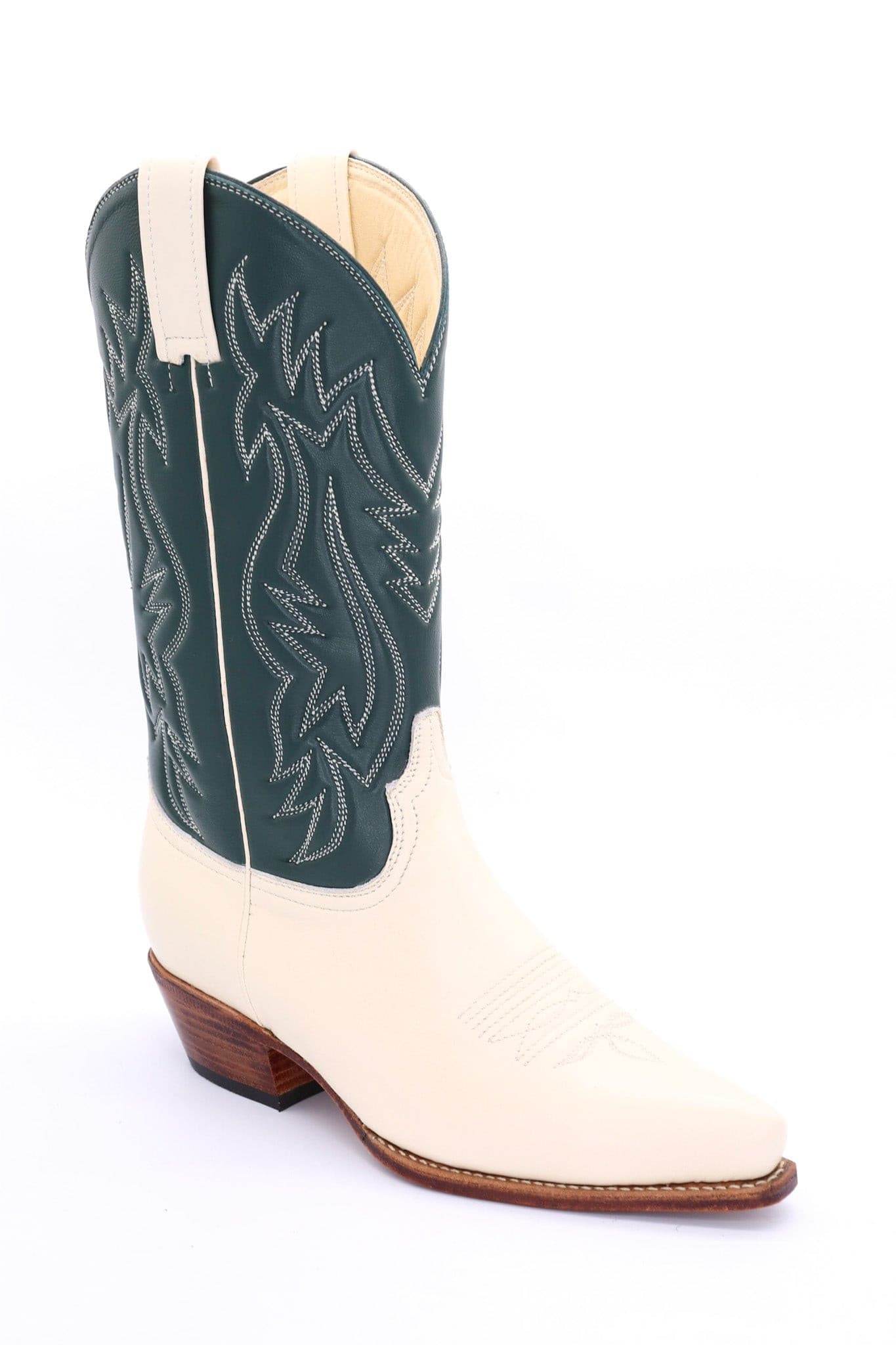 CREAM GREEN BOOTS MARJON - BANGKOK TAILOR CLOTHING STORE - HANDMADE CLOTHING
