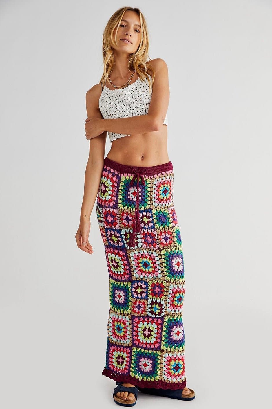 CROCHET DREAM MAXI SKIRT LISA X FREE PEOPLE - BANGKOK TAILOR CLOTHING STORE - HANDMADE CLOTHING