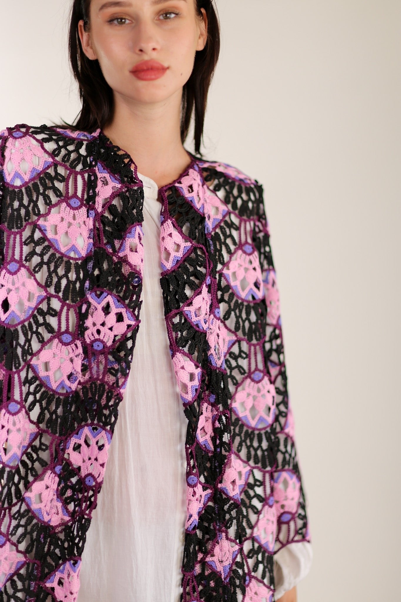 CROCHET KIMONO FRANKY - BANGKOK TAILOR CLOTHING STORE - HANDMADE CLOTHING
