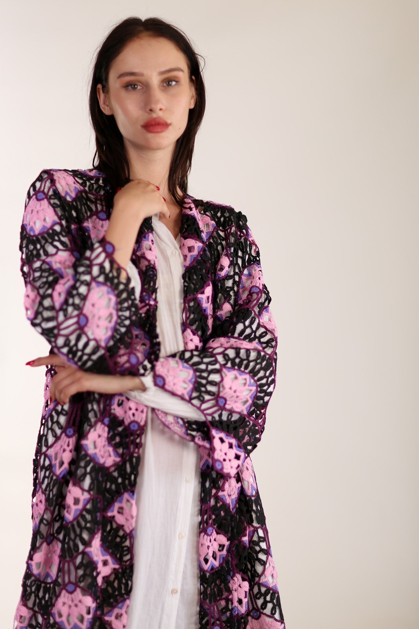 CROCHET KIMONO FRANKY - BANGKOK TAILOR CLOTHING STORE - HANDMADE CLOTHING