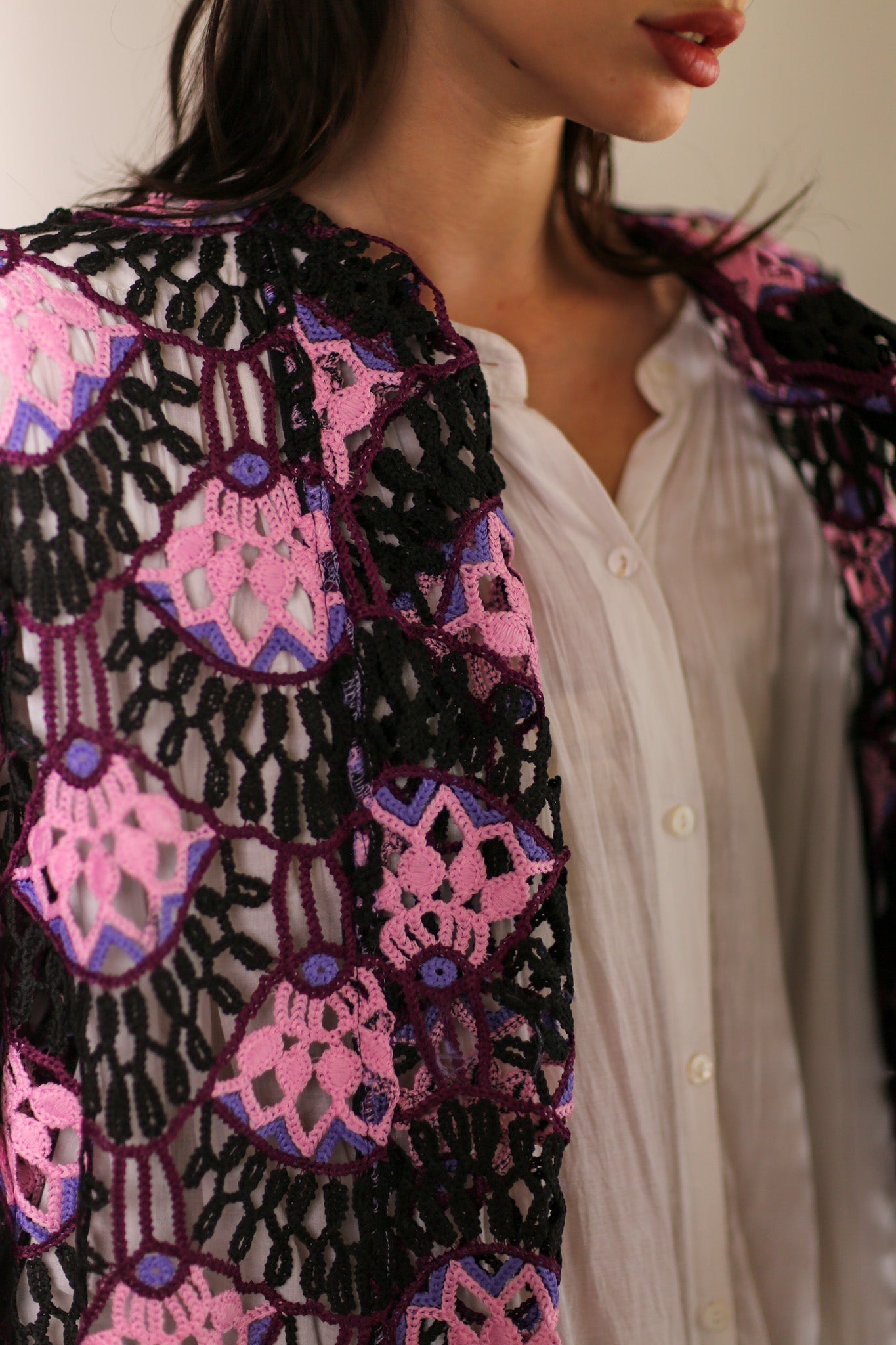 CROCHET KIMONO FRANKY - BANGKOK TAILOR CLOTHING STORE - HANDMADE CLOTHING