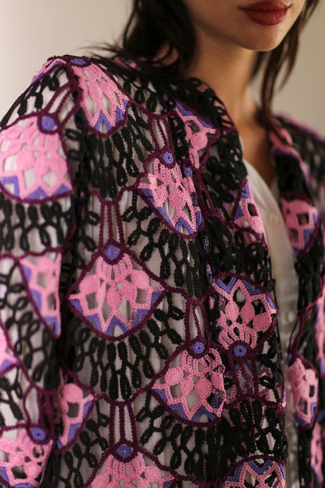 CROCHET KIMONO FRANKY - BANGKOK TAILOR CLOTHING STORE - HANDMADE CLOTHING