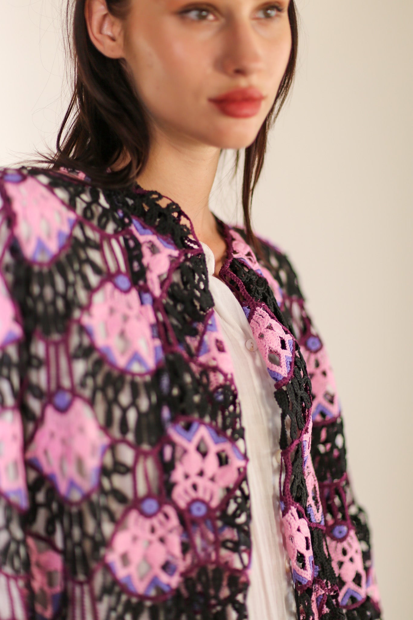 CROCHET KIMONO FRANKY - BANGKOK TAILOR CLOTHING STORE - HANDMADE CLOTHING