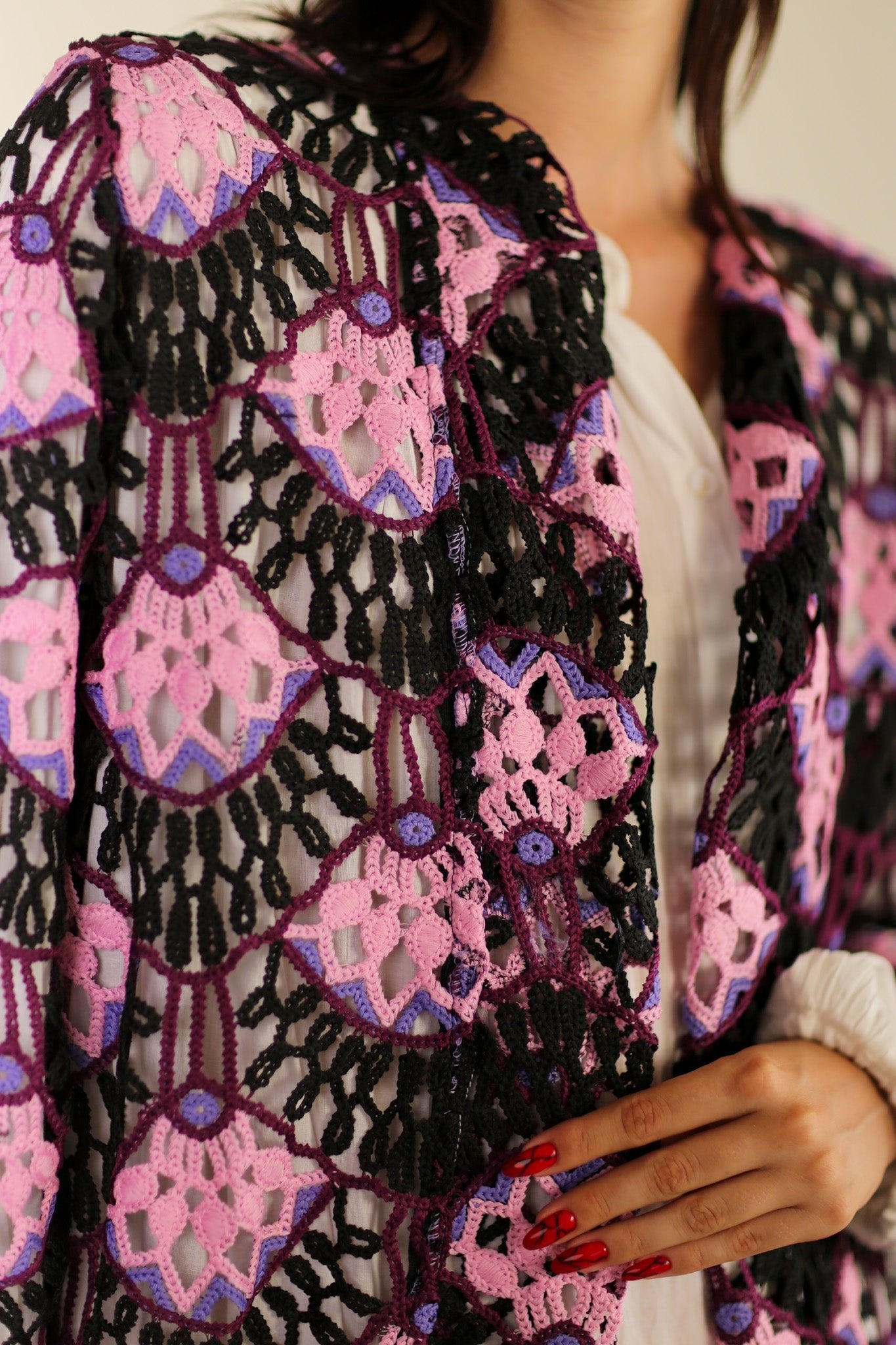 CROCHET KIMONO FRANKY - BANGKOK TAILOR CLOTHING STORE - HANDMADE CLOTHING