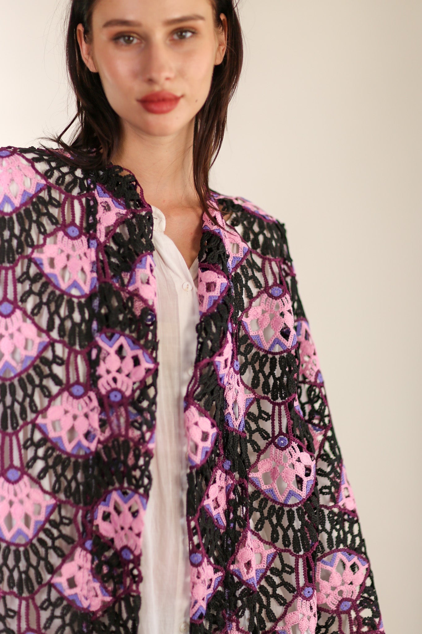 CROCHET KIMONO FRANKY - BANGKOK TAILOR CLOTHING STORE - HANDMADE CLOTHING