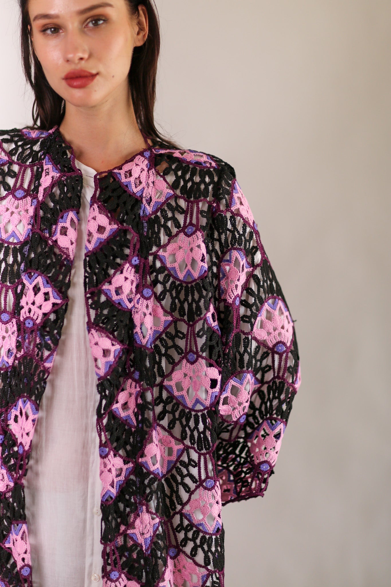 CROCHET KIMONO FRANKY - BANGKOK TAILOR CLOTHING STORE - HANDMADE CLOTHING