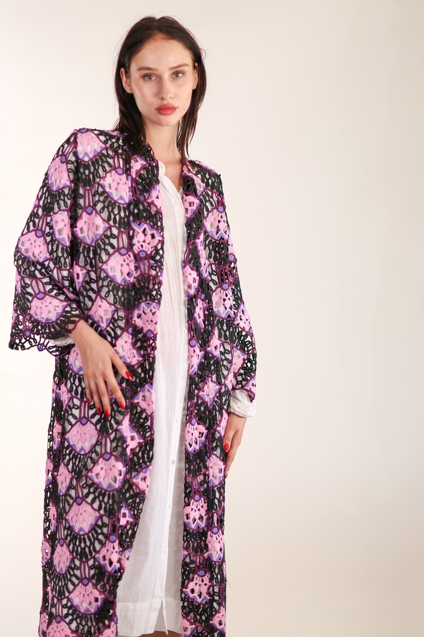 CROCHET KIMONO FRANKY - BANGKOK TAILOR CLOTHING STORE - HANDMADE CLOTHING